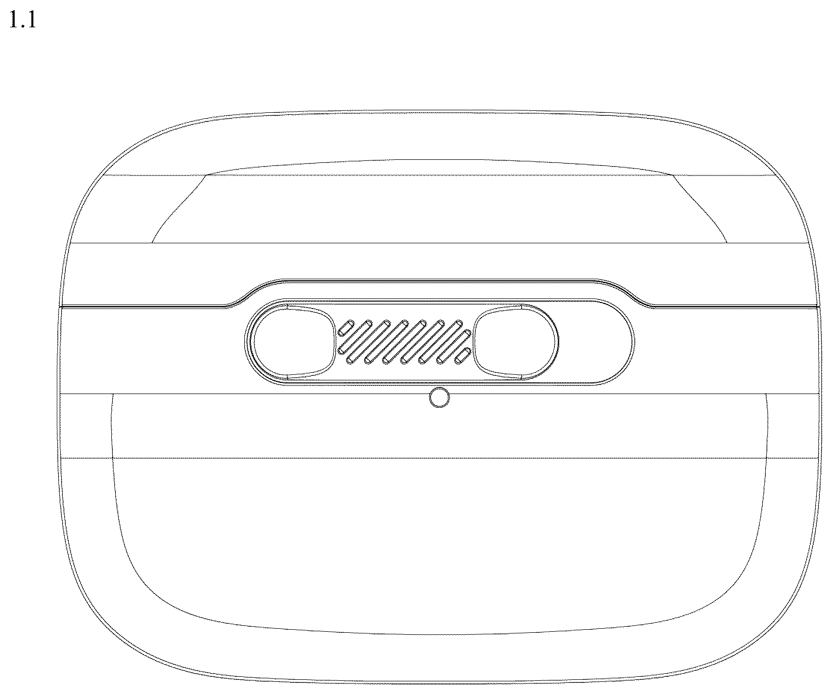 Patent USD1044818 — Protective cover for earphone charging case — Figure 1