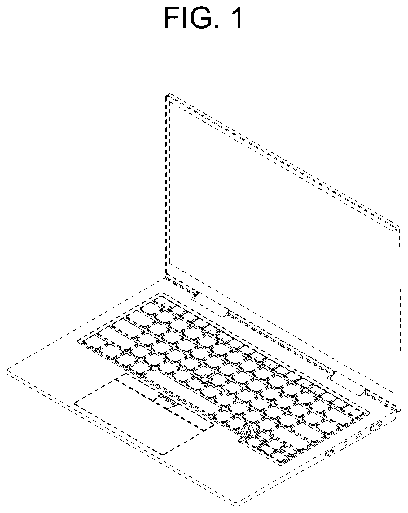 Patent USD1044823 — Notebook computer having a key — Figure 1