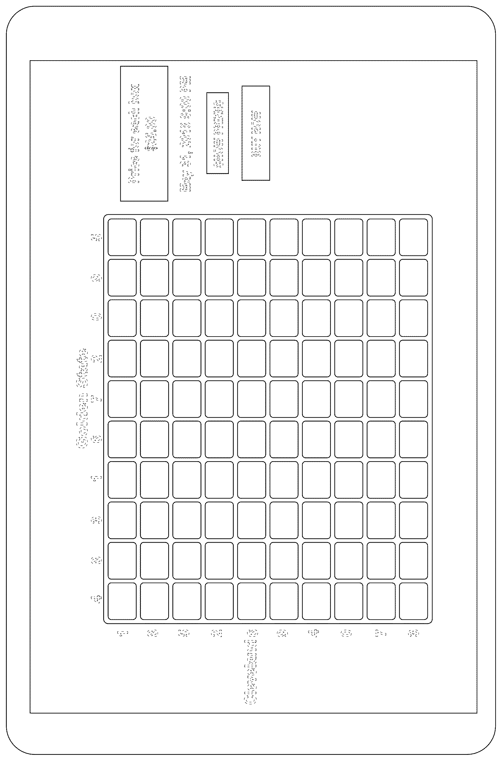 Patent USD1044825 — Display screen with a graphical user interface for a grid for an online gaming application — Figure 1