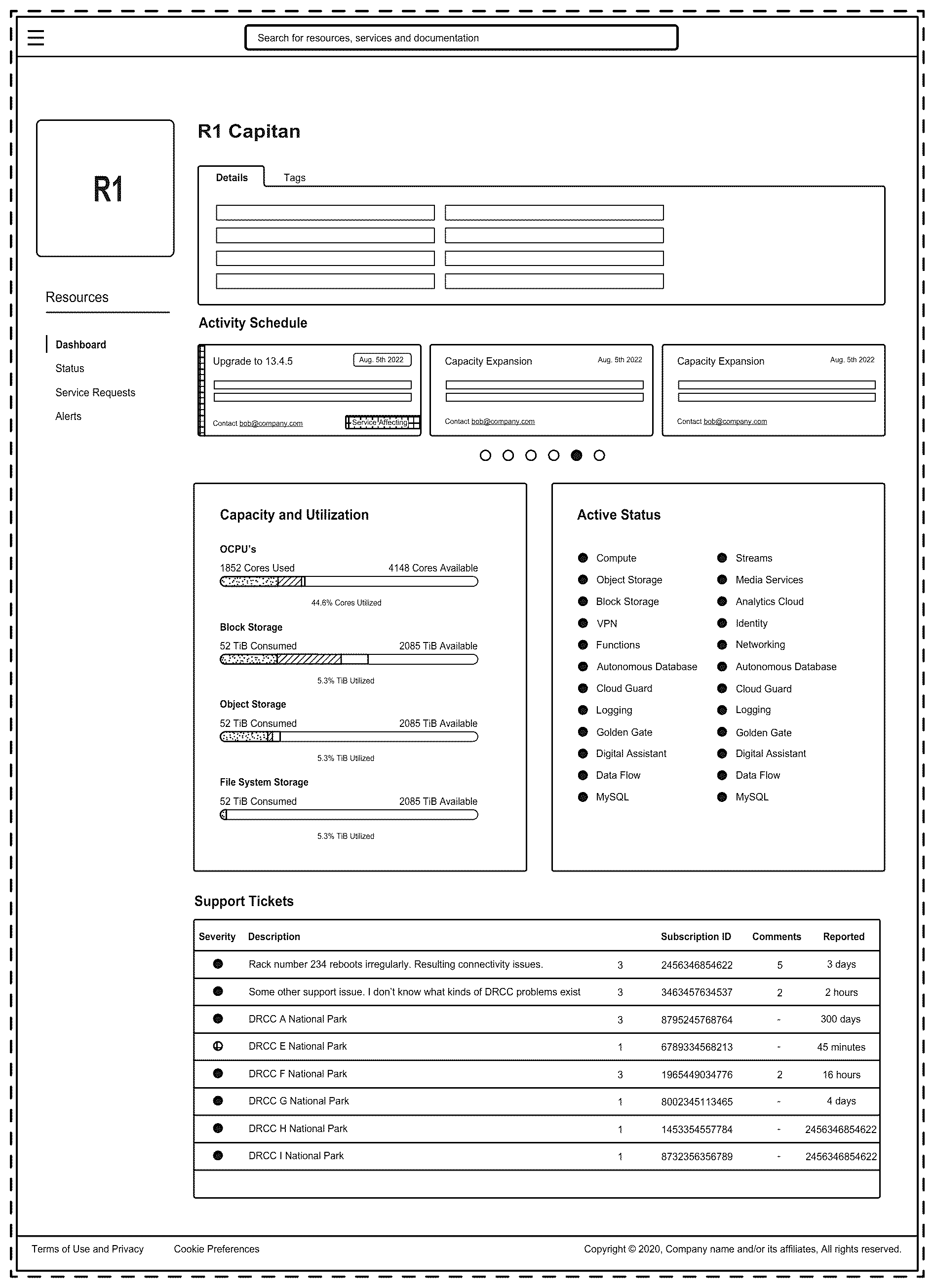 Patent USD1044838 — Display screen or portion thereof with graphical user interface for monitoring database activities — Figure 1