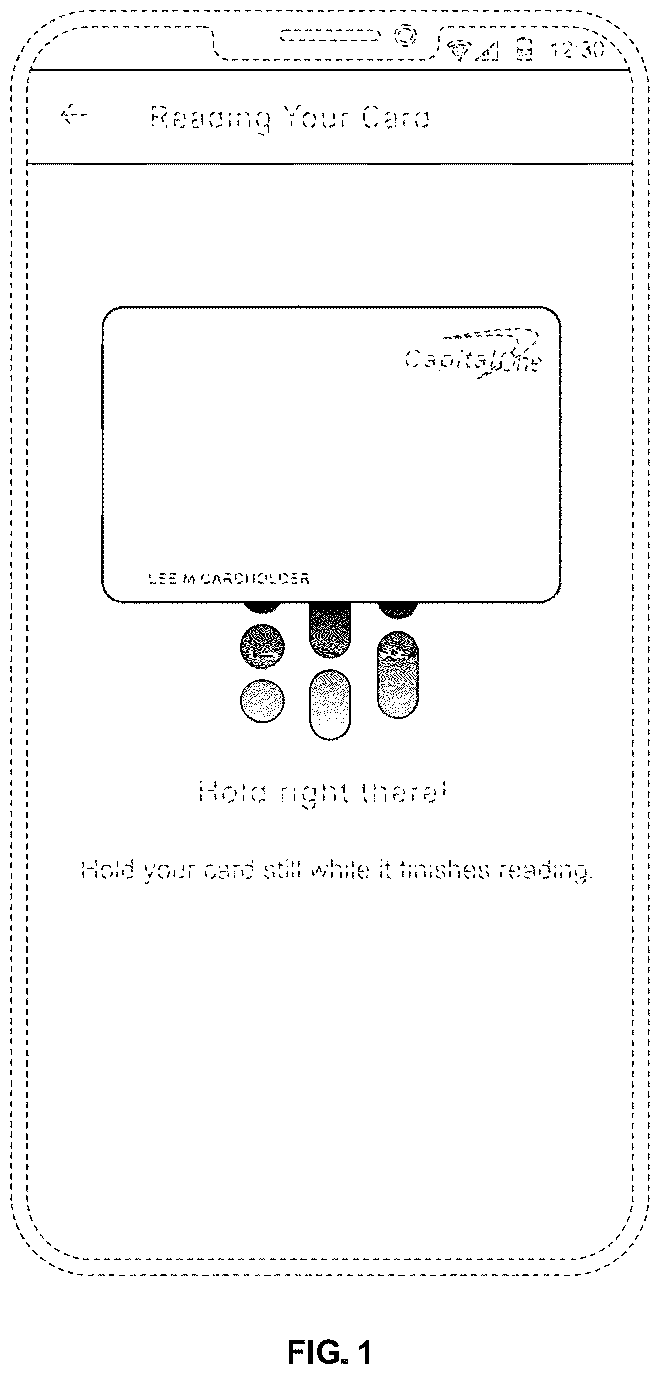 Patent USD1044843 — Display screen or portion thereof with animated card communication interface — Figure 1