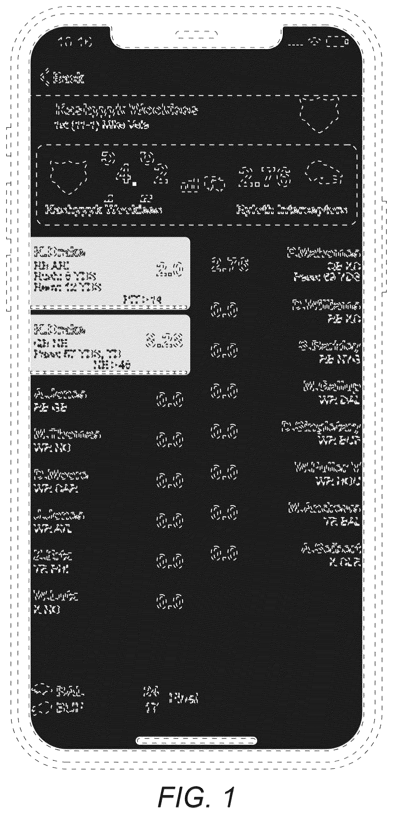 Patent USD1044847 Figure 1 – Display screen with graphical user interface with fantasy sports player information
