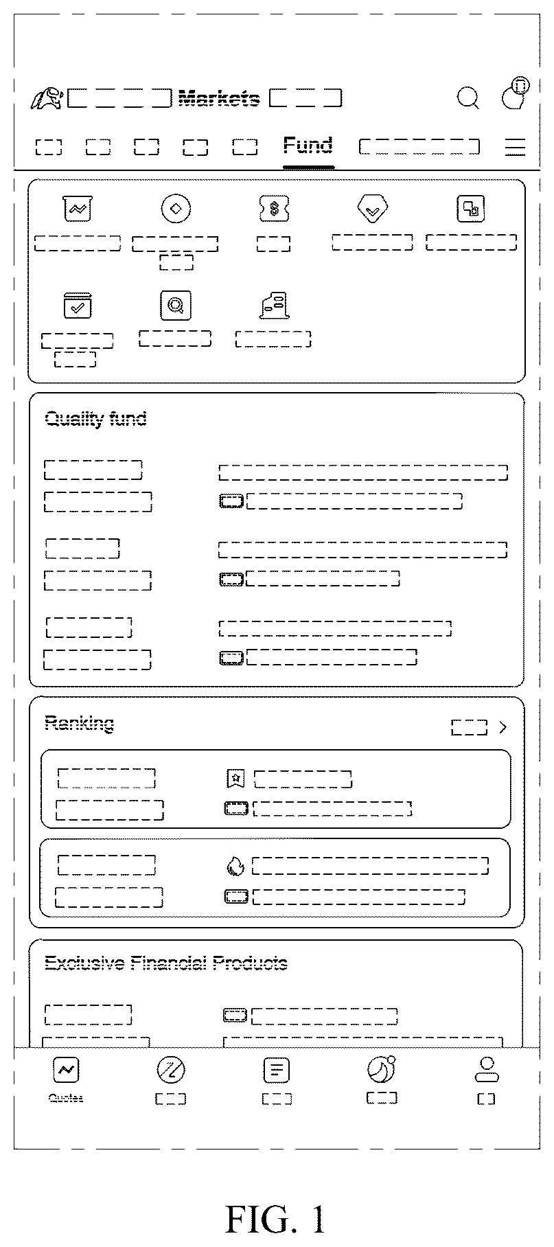 Patent USD1044848 — Display screen or portion thereof with animated graphical user interface for displaying fund information — Figure 1