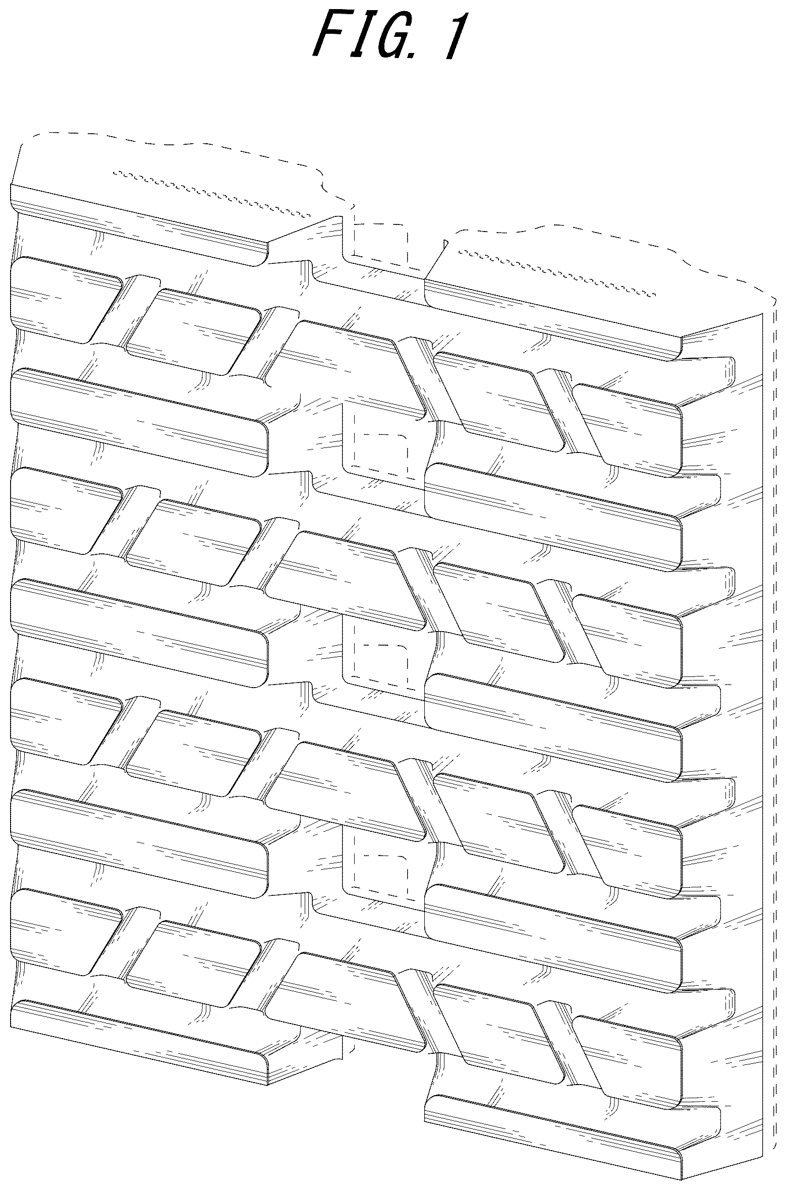 Patent USD1044883 — Rubber crawler — Figure 1
