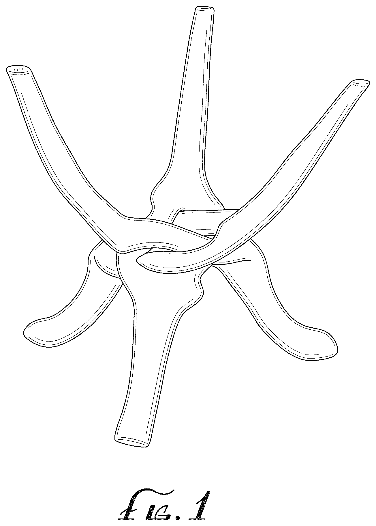 Patent USD1044913 — Intertwined tripod stand — Figure 1