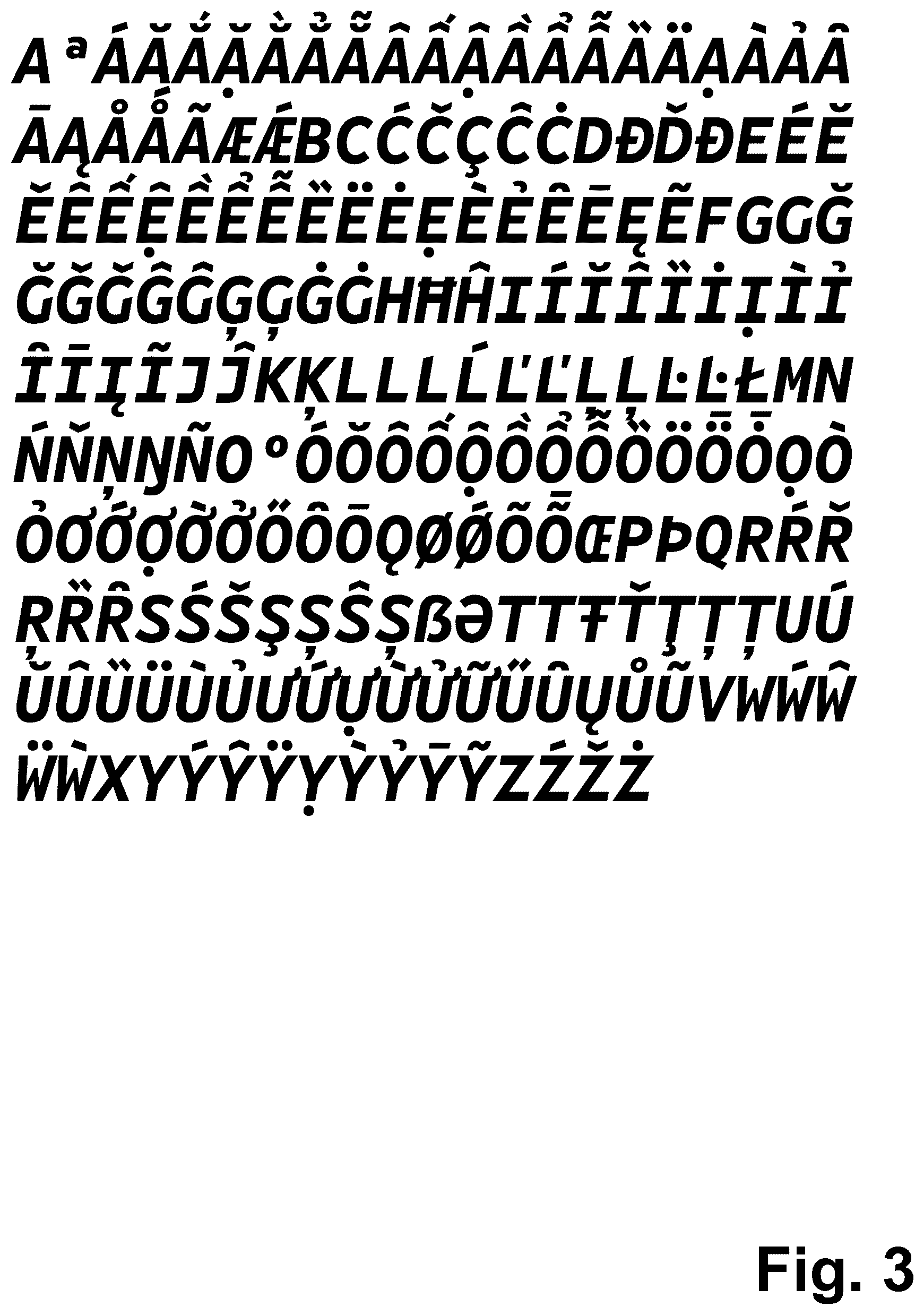 Patent USD1044929 Figure 3 – Type font