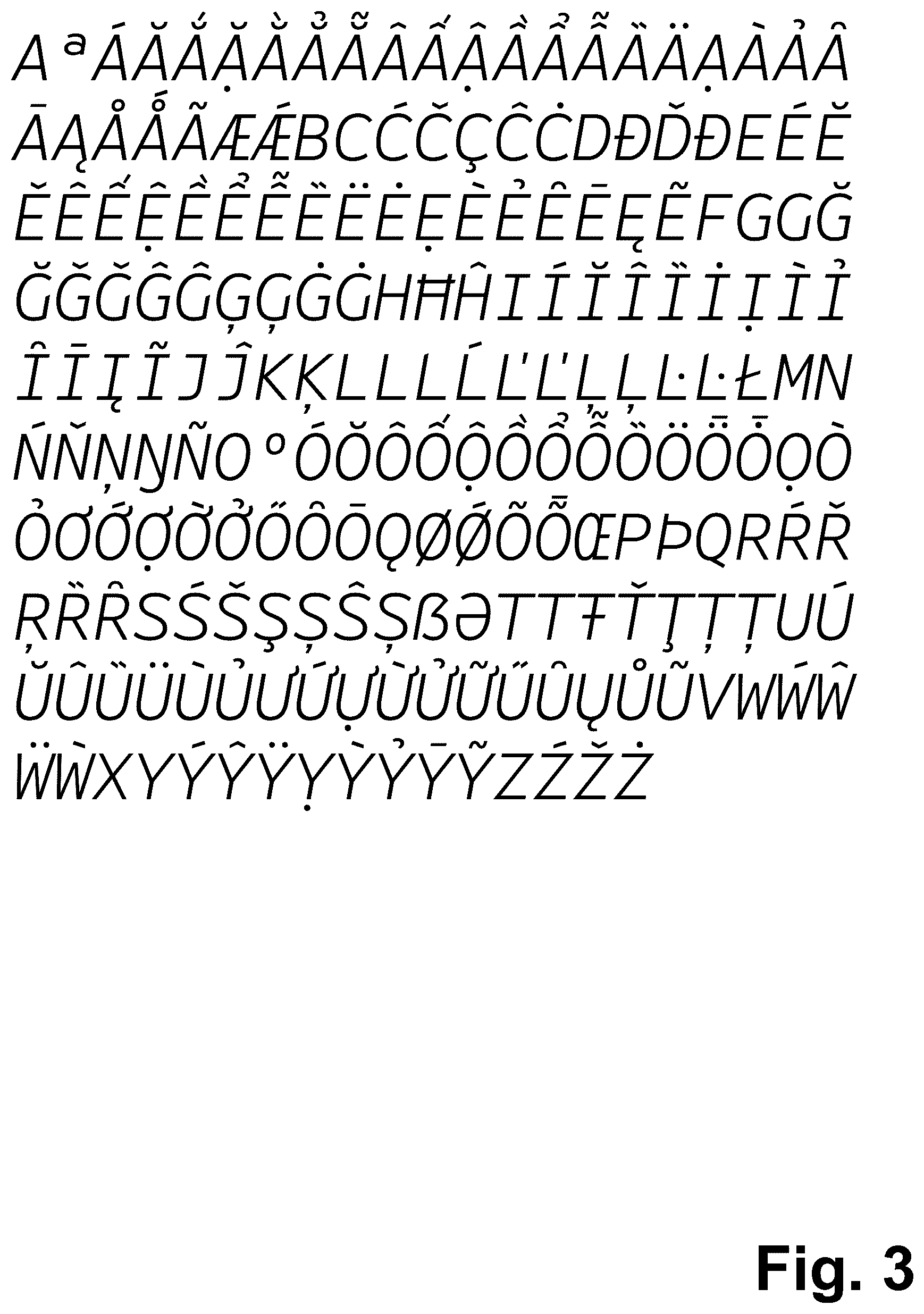 Patent USD1044930 Figure 3 – Type font