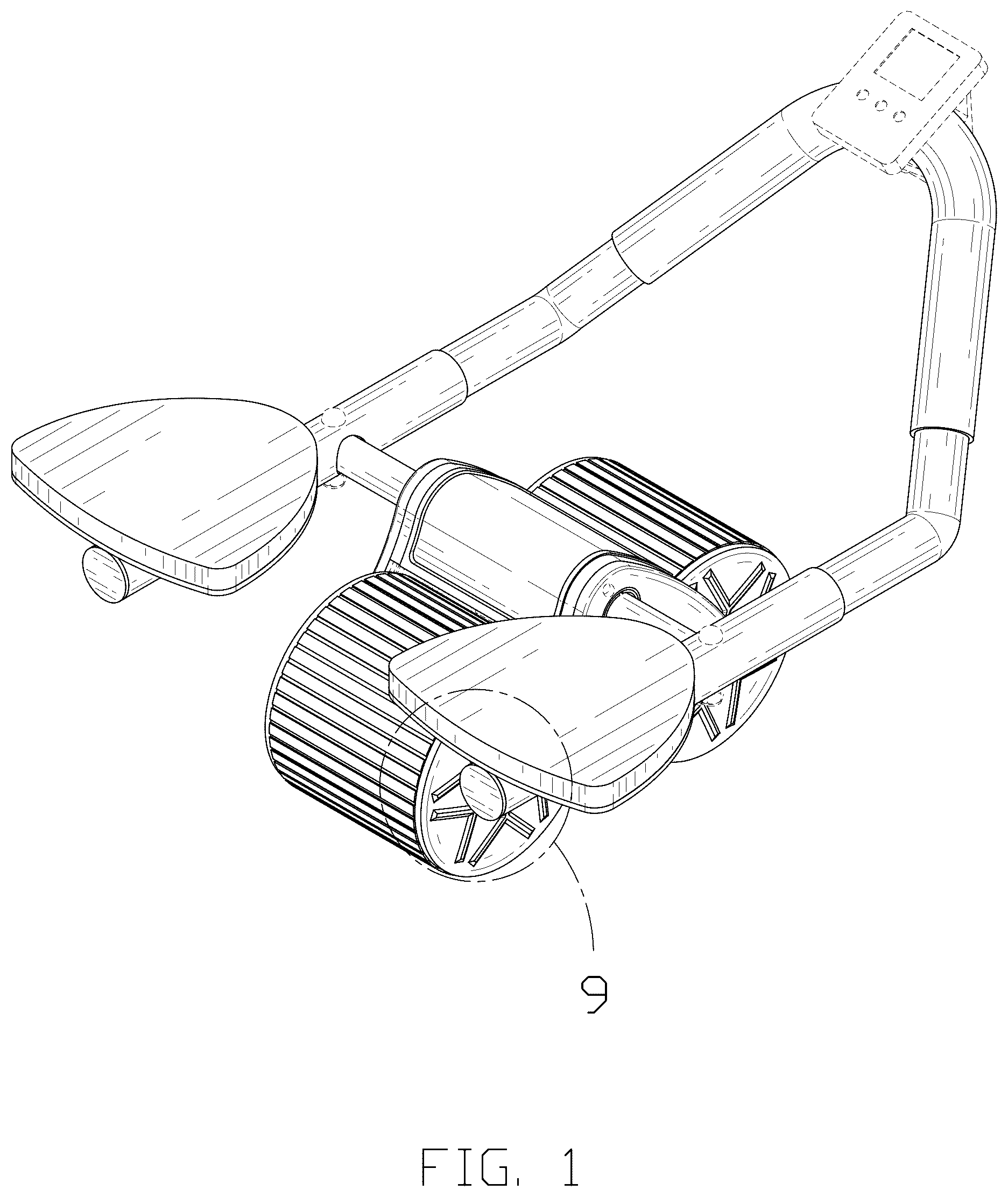 Patent USD1044974 Figure 1 – Abdominal wheel
