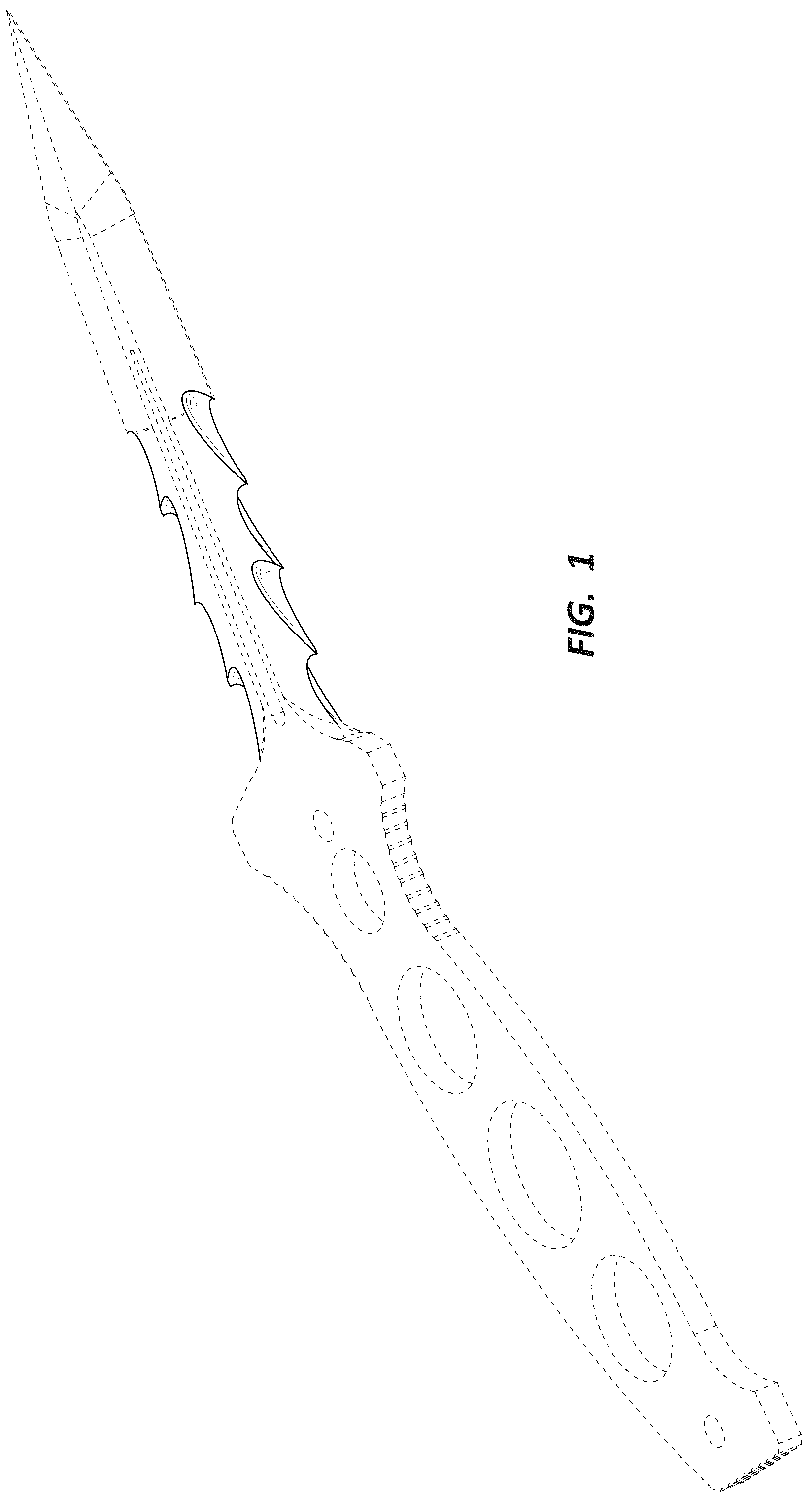 Patent USD1045006 Figure 1 – Blade cutting tool alternating serrations