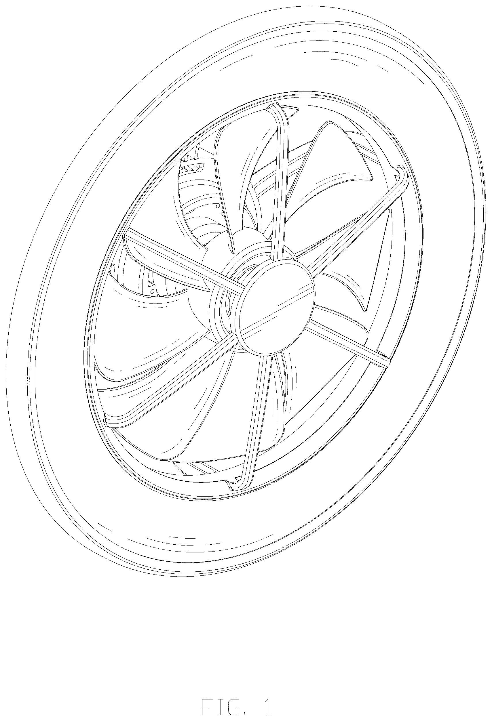 Patent USD1045057 Figure 1 – Fan