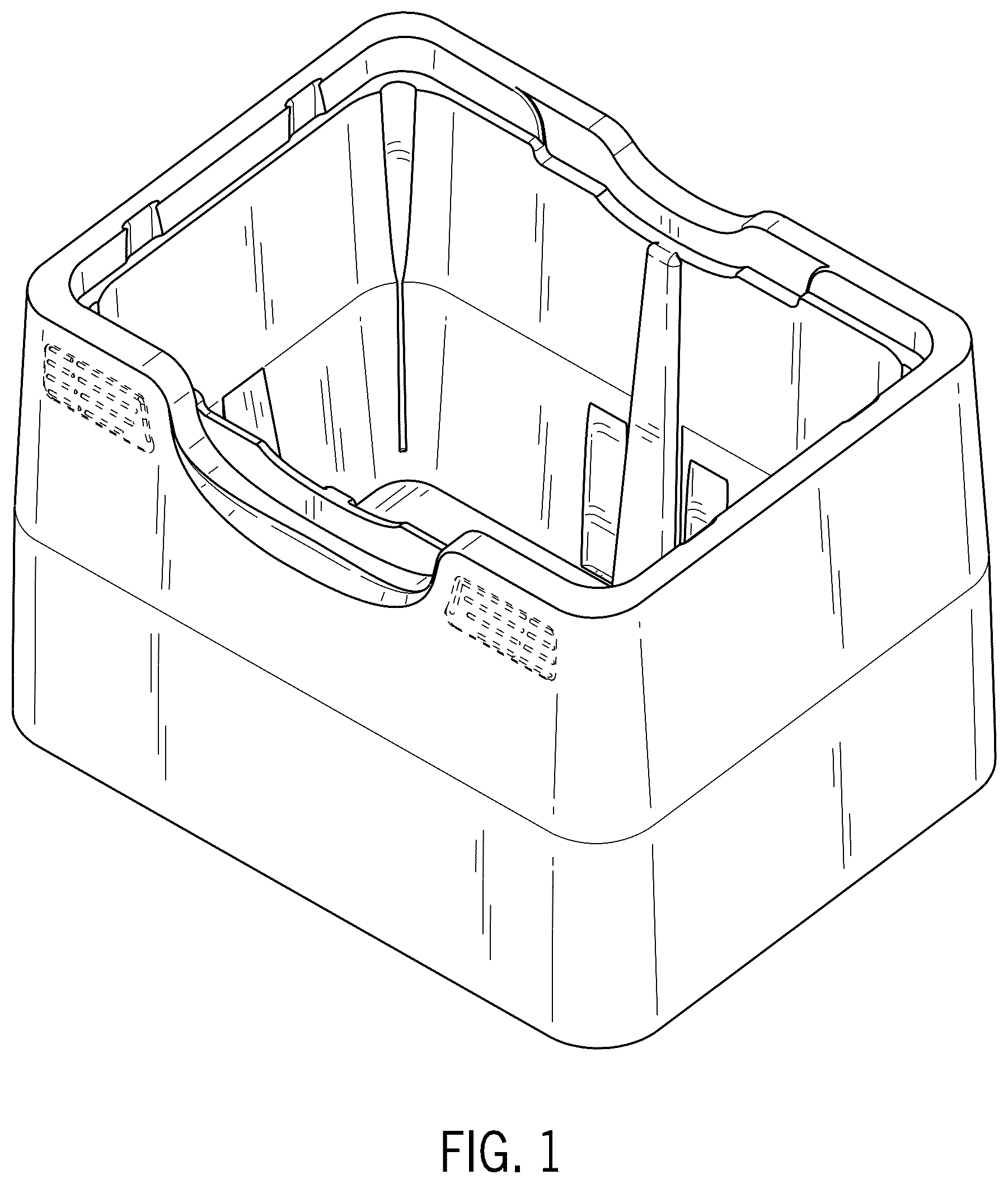 Patent USD1045124 — Base for holding pipette tip container — Figure 1