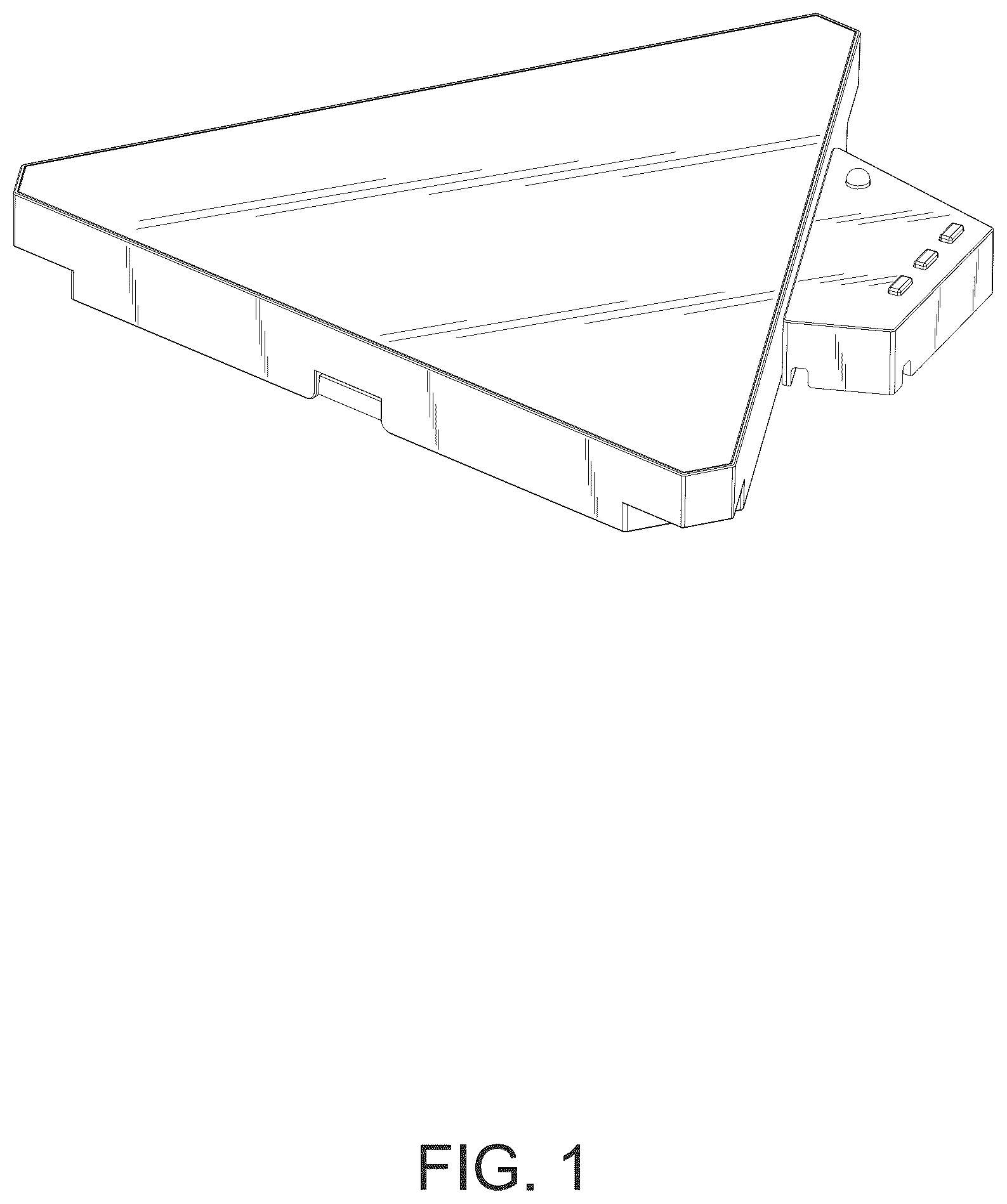 Patent USD1045177 Figure 1 – Triangular lamp