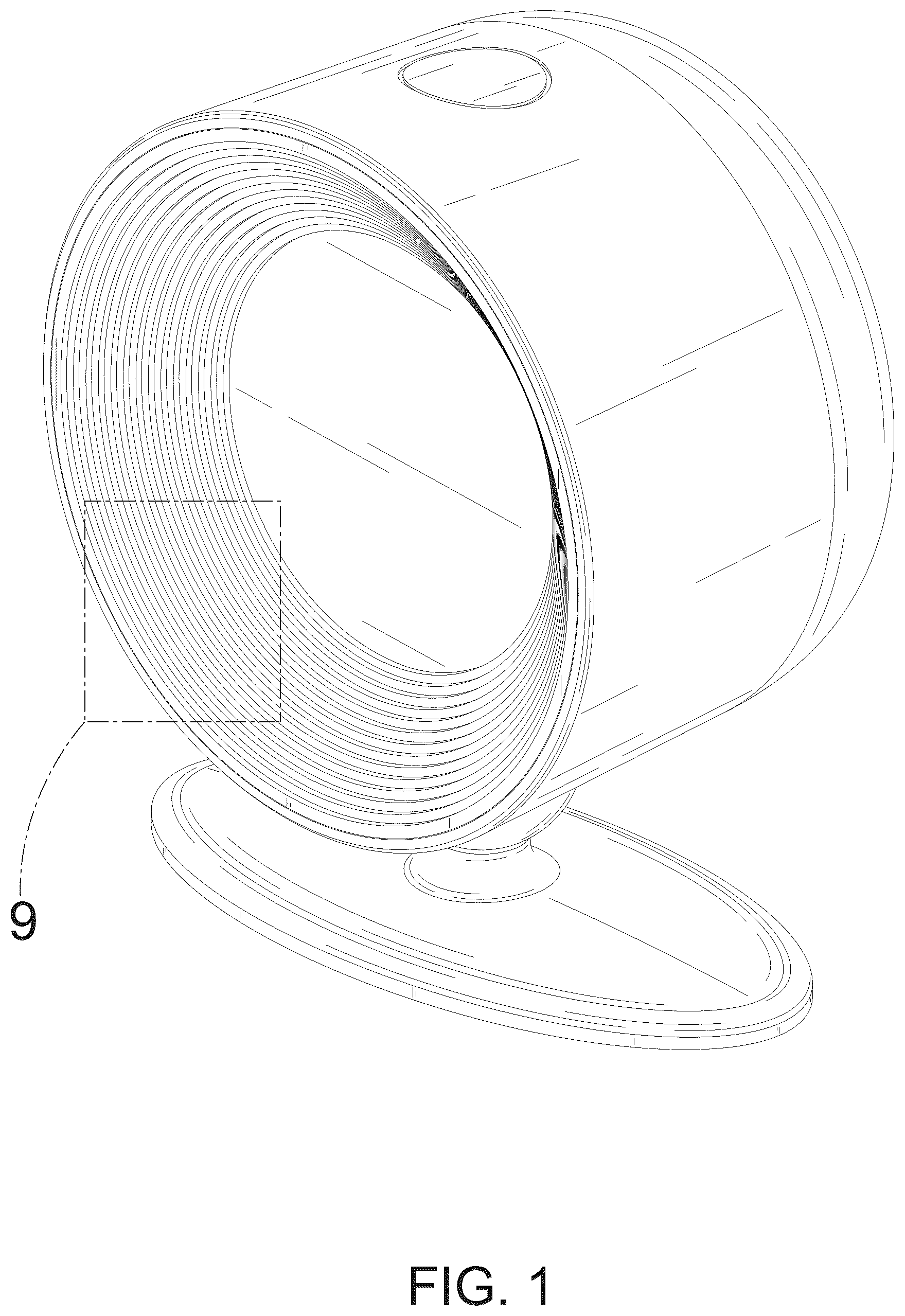 Patent USD1045182 Figure 1 – Wall lamp