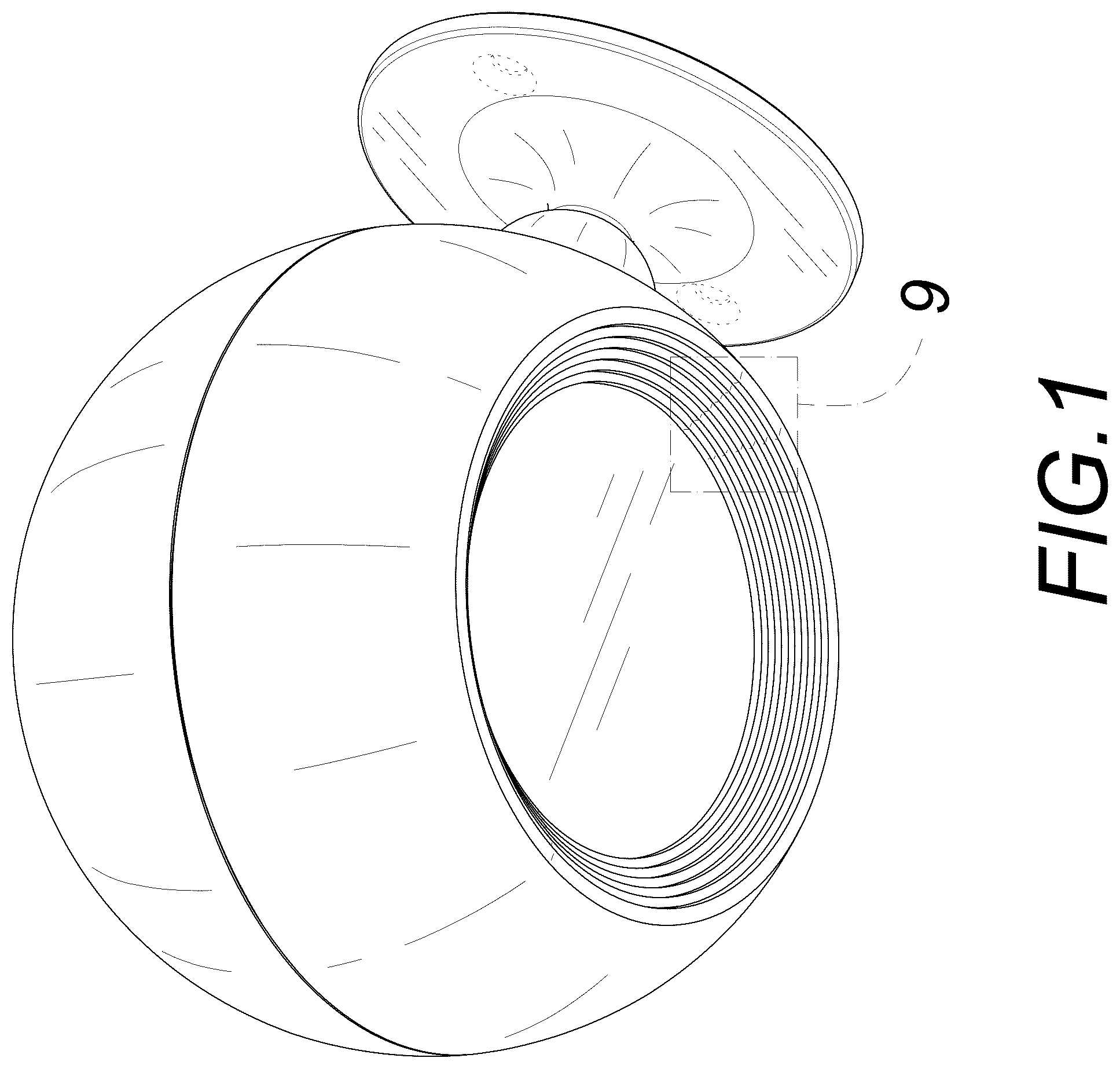 Patent USD1045186 Figure 1 – Wall lamp
