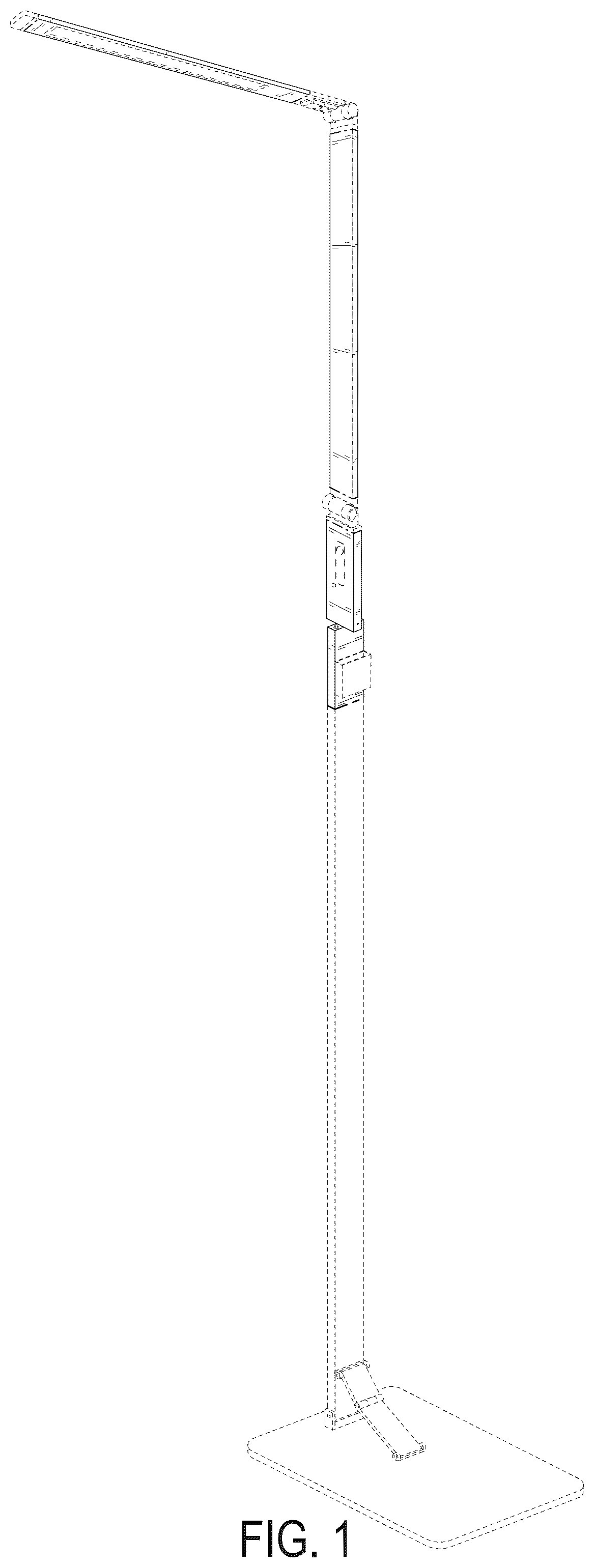 Patent USD1045205 Figure 1 – Adjustable floor lamp