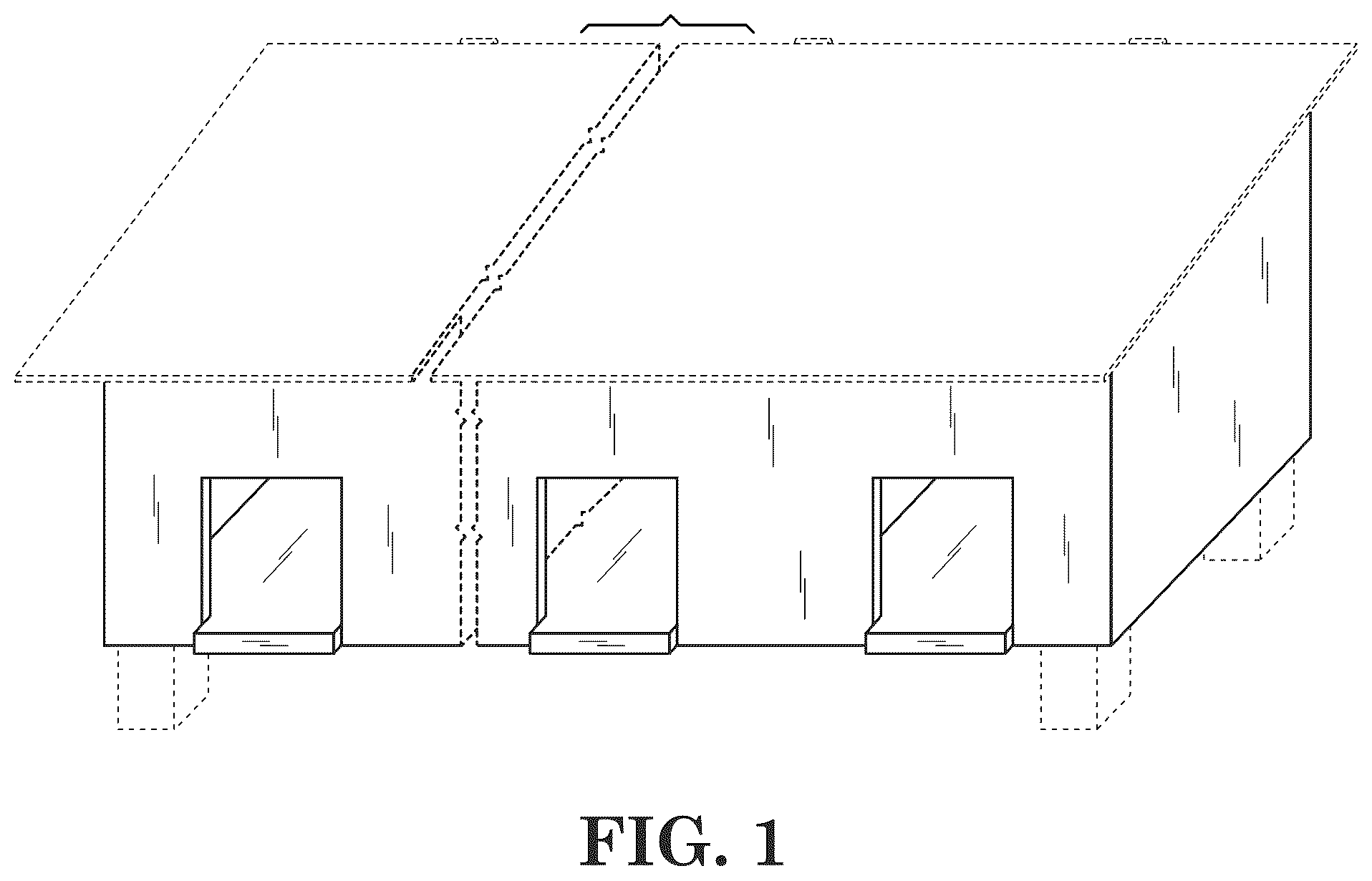 Patent USD1045237 Figure 1 – Multi-compartment animal shelter