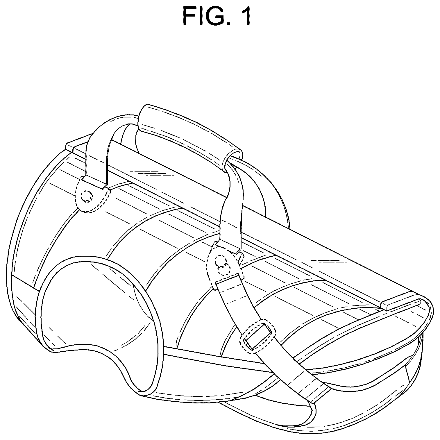 Patent USD1045249 — Garment with a cross strap — Figure 1