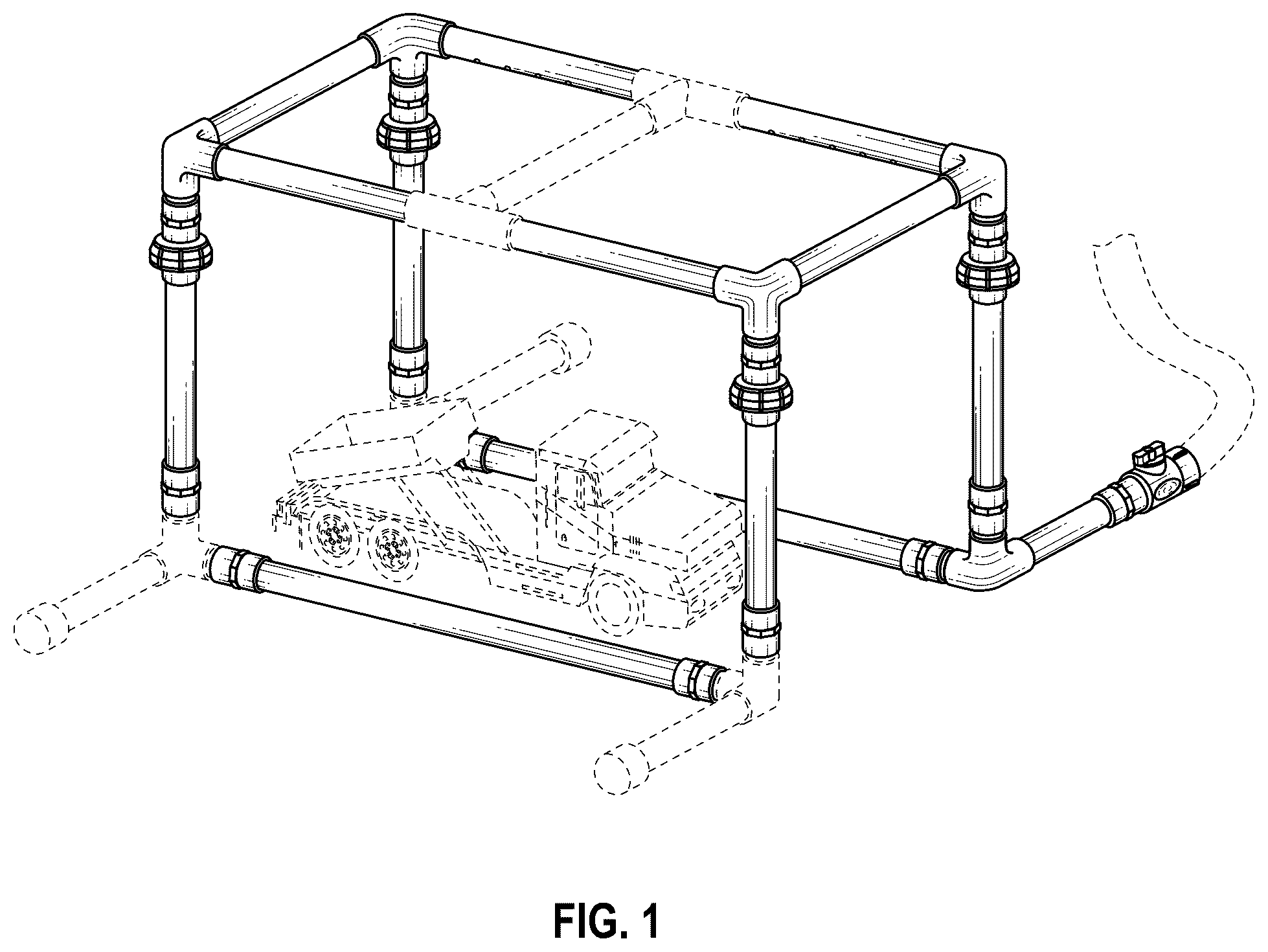 Patent USD1045260 — Garden hose attached washing tool — Figure 1