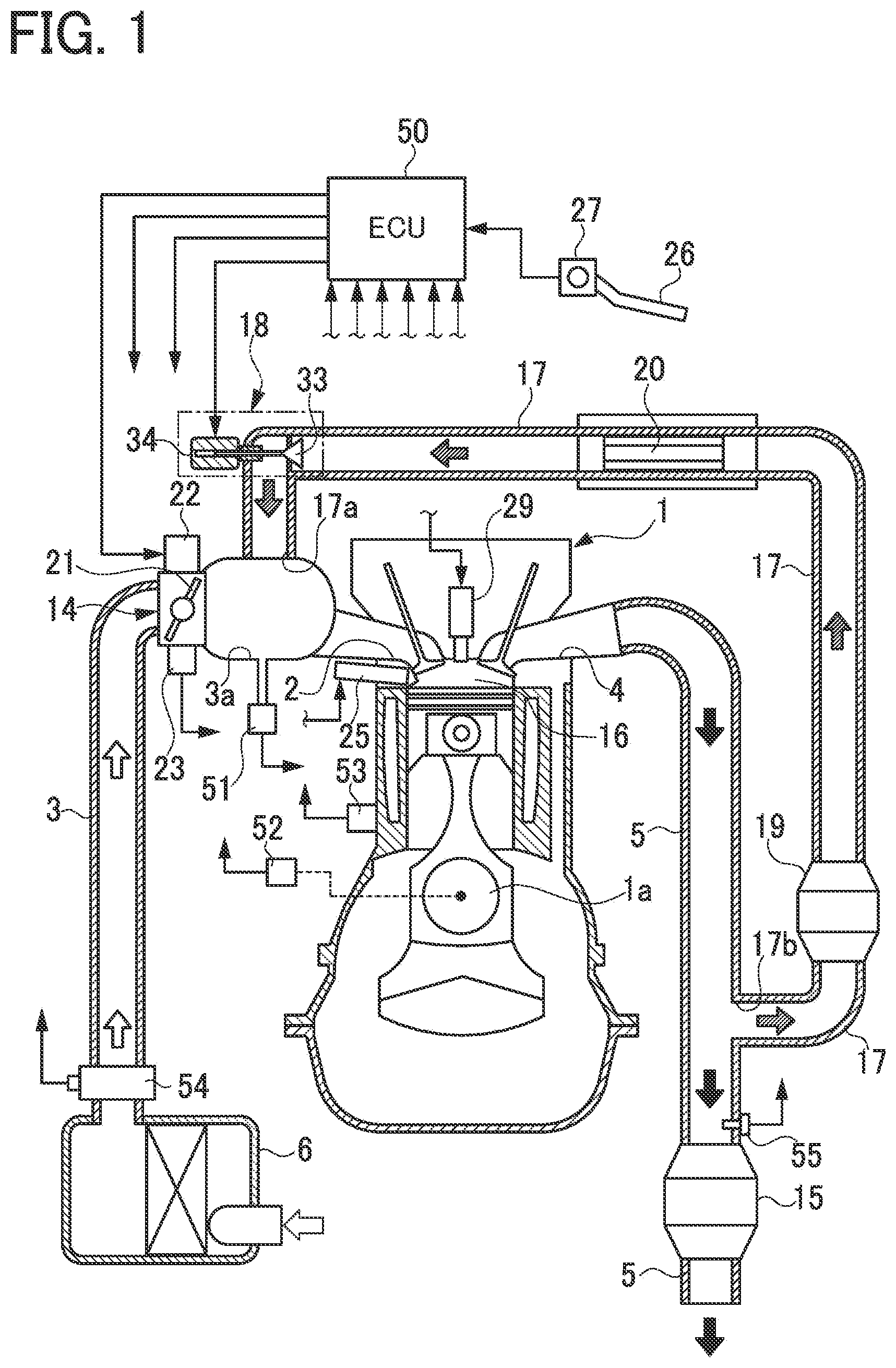 Patent USRE050153 — EGR apparatus of engine — Figure 1