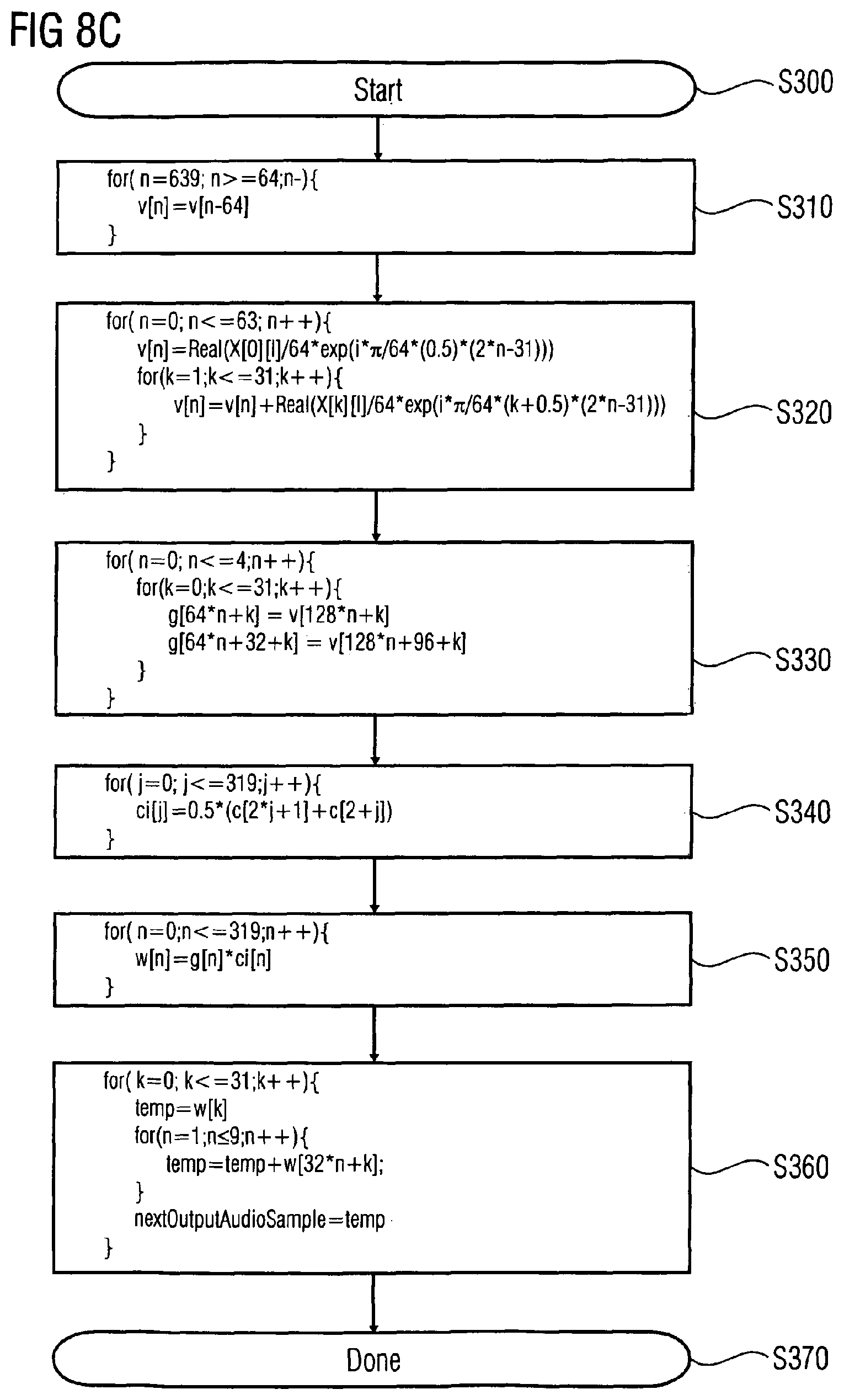 Patent USRE050157 Figure 13 – Apparatus and method for generating audio subband values and apparatus and method for generating time-domain audio samples
