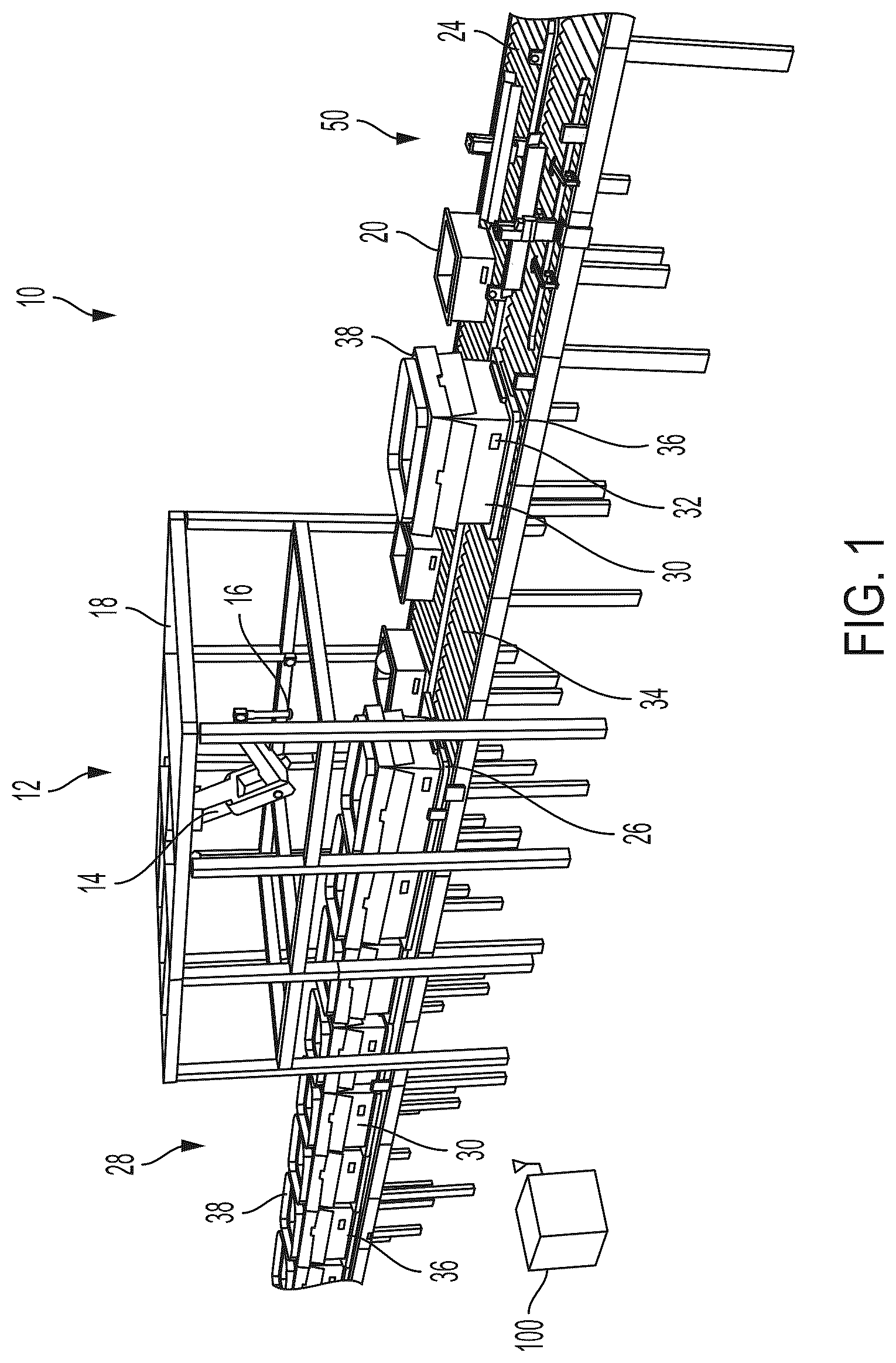 Patent US12297000 — Automated processing of container assembly systems and methods — Figure 1