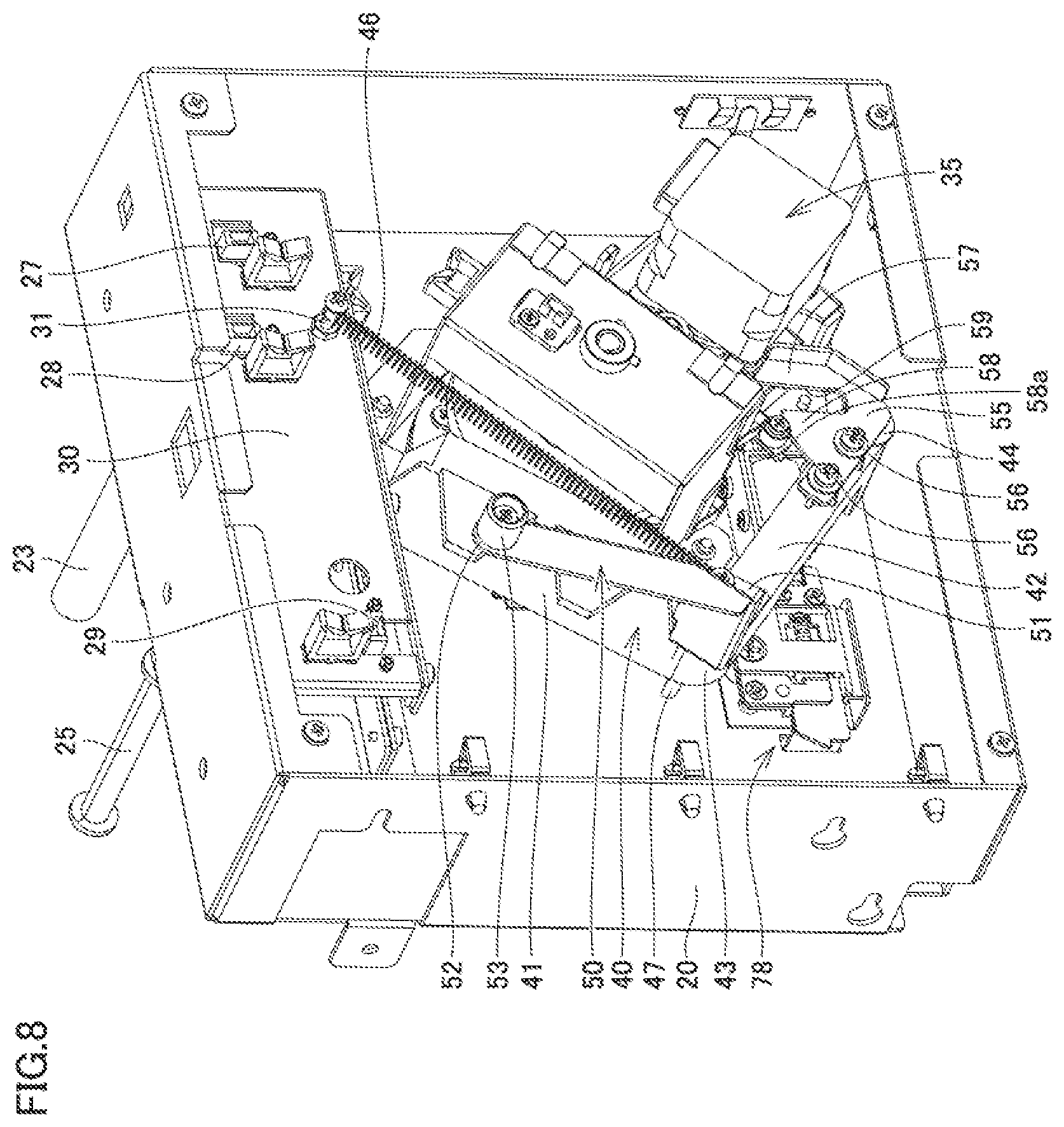 Patent US12297001 Figure 8 – Packaging device, wound body, core tube, method for manufacturing wound body, and wound material