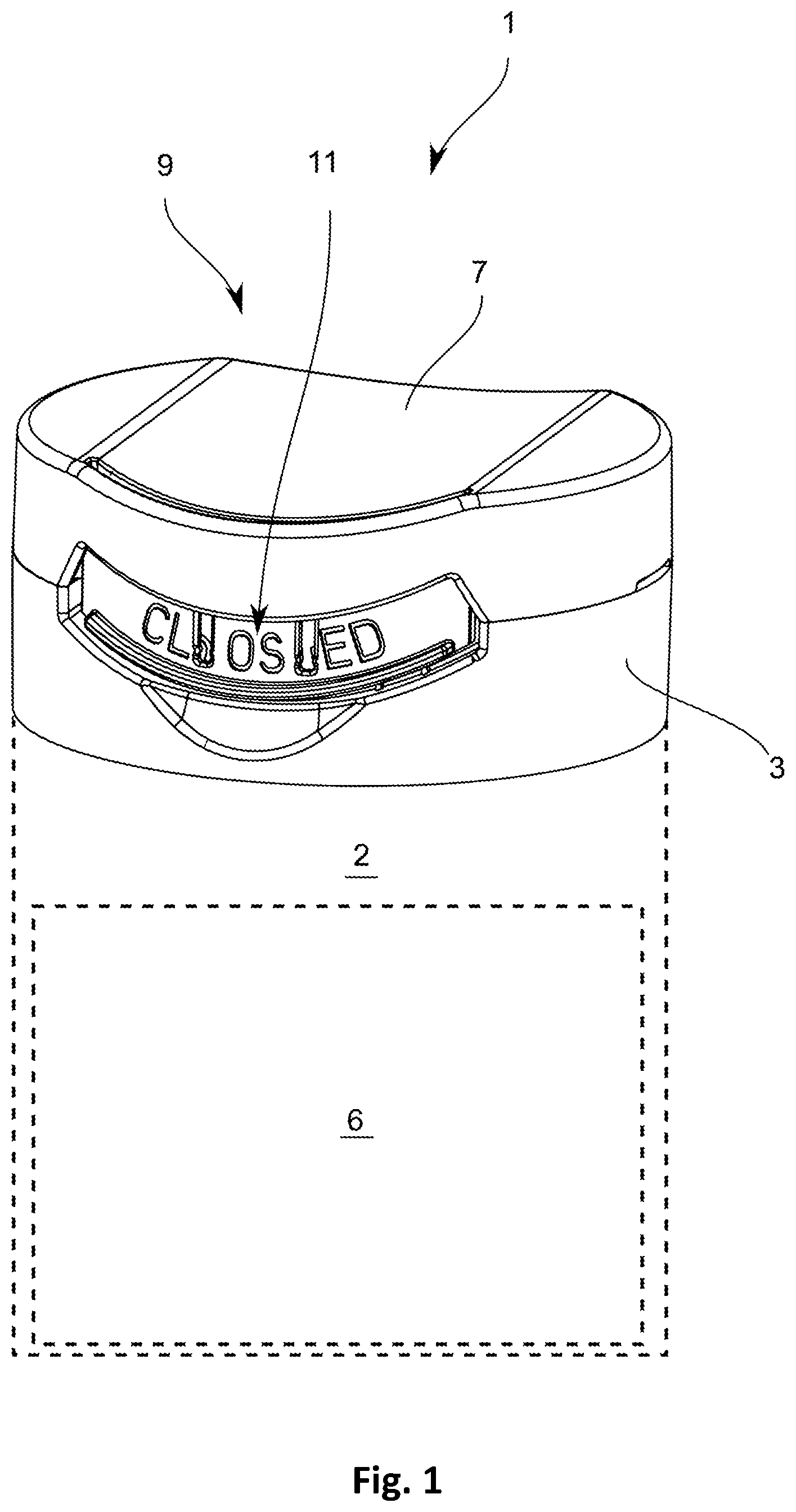 Patent US12297009 Figure 1 – Bottom dispensing package