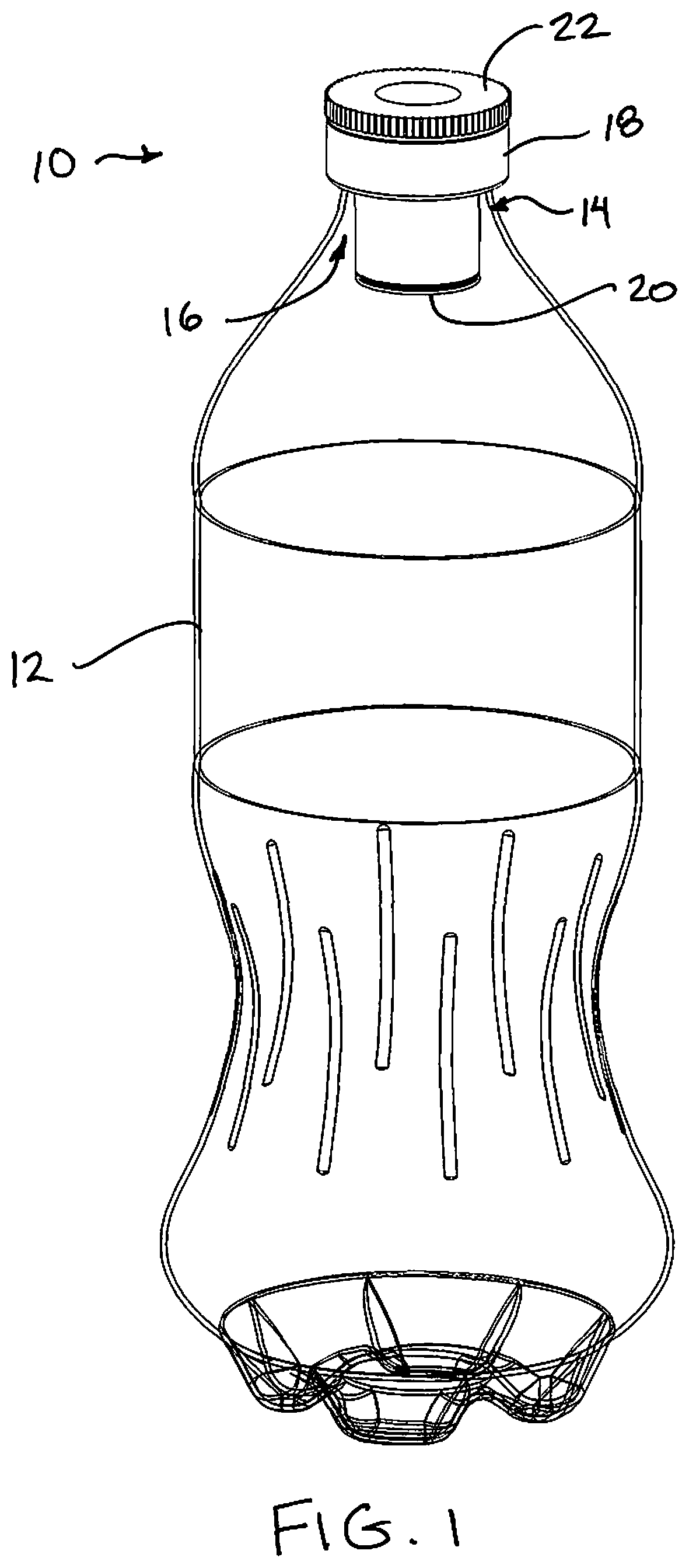Patent US12297015 — Fluid dispensing closure device for a fluid container — Figure 1