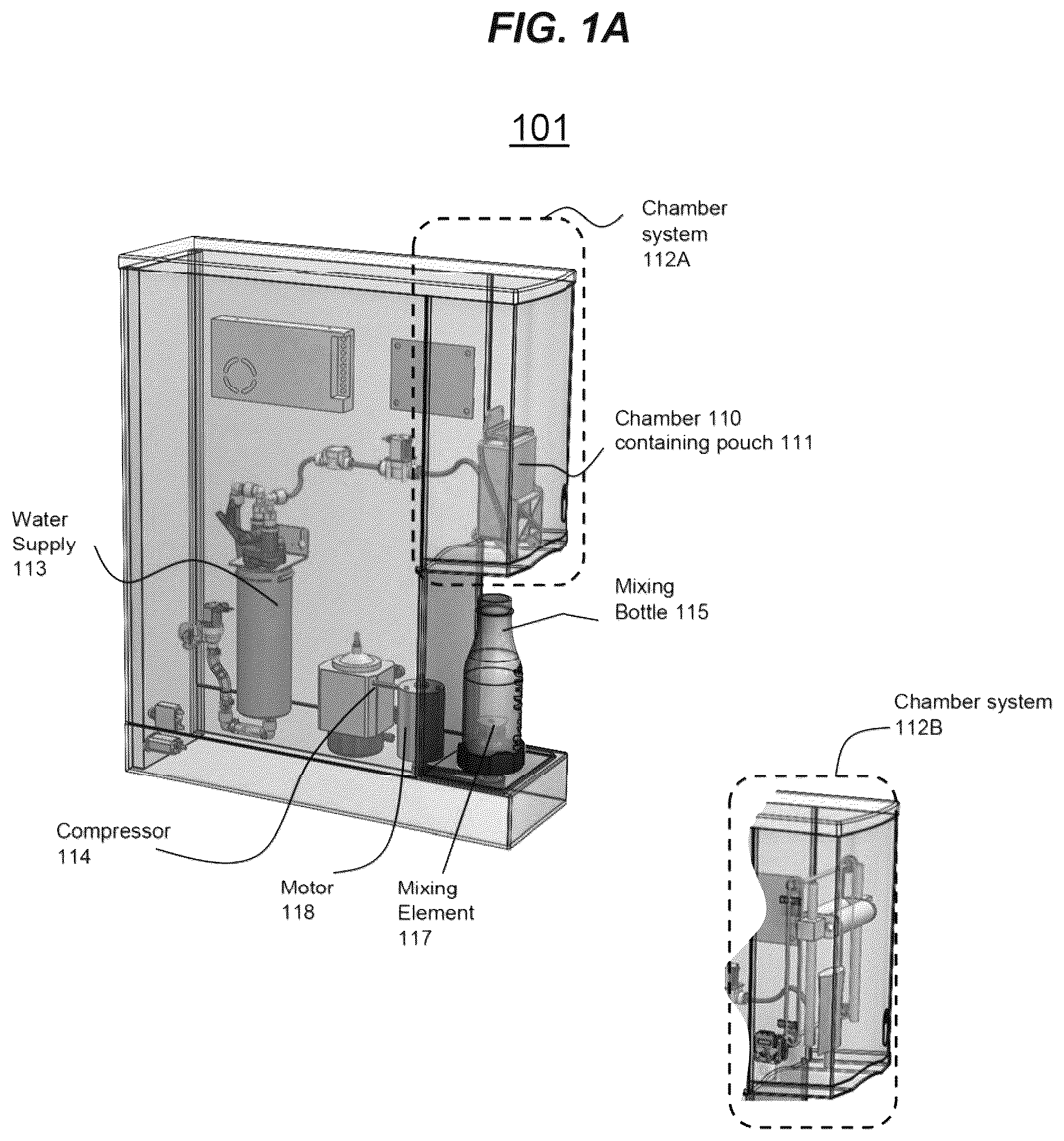 Patent US12297023 — System and method for dispensing a food and beverage product — Figure 1
