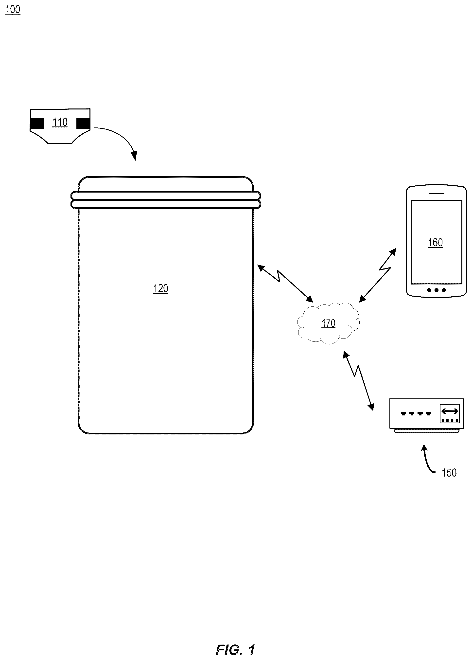 Patent US12297041 — Smart diaper pail — Figure 1
