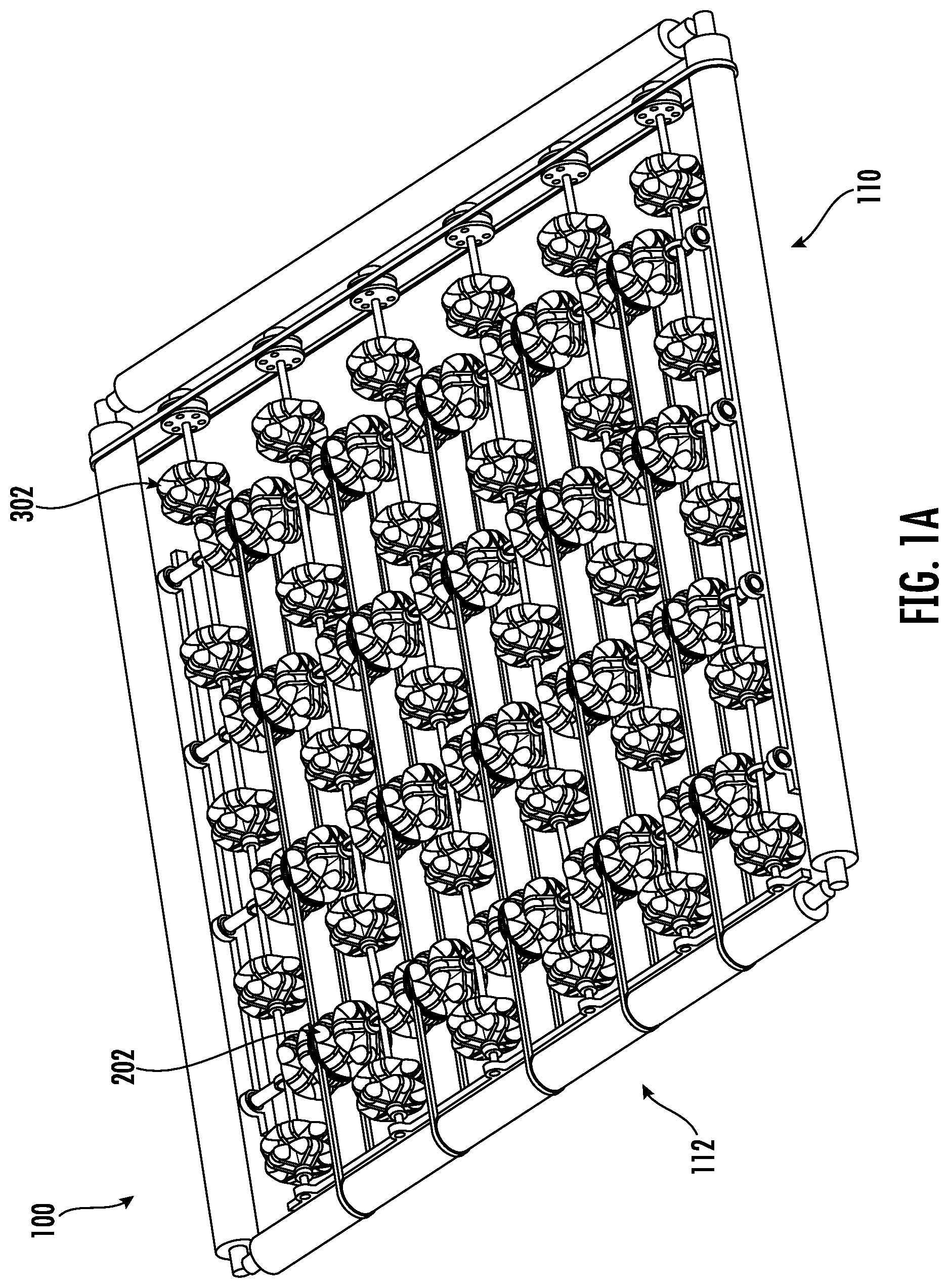 Patent US12297053 — Multi shaft transport systems, apparatuses, and methods — Figure 1
