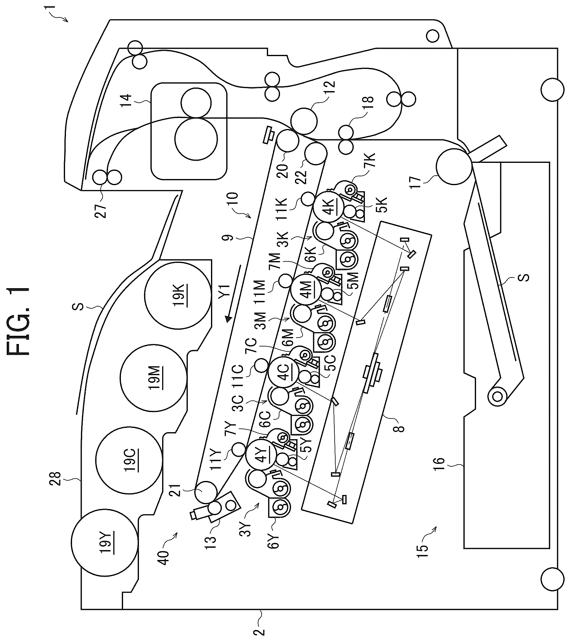Patent US12297067 — Belt device, transfer device, and image forming apparatus — Figure 1