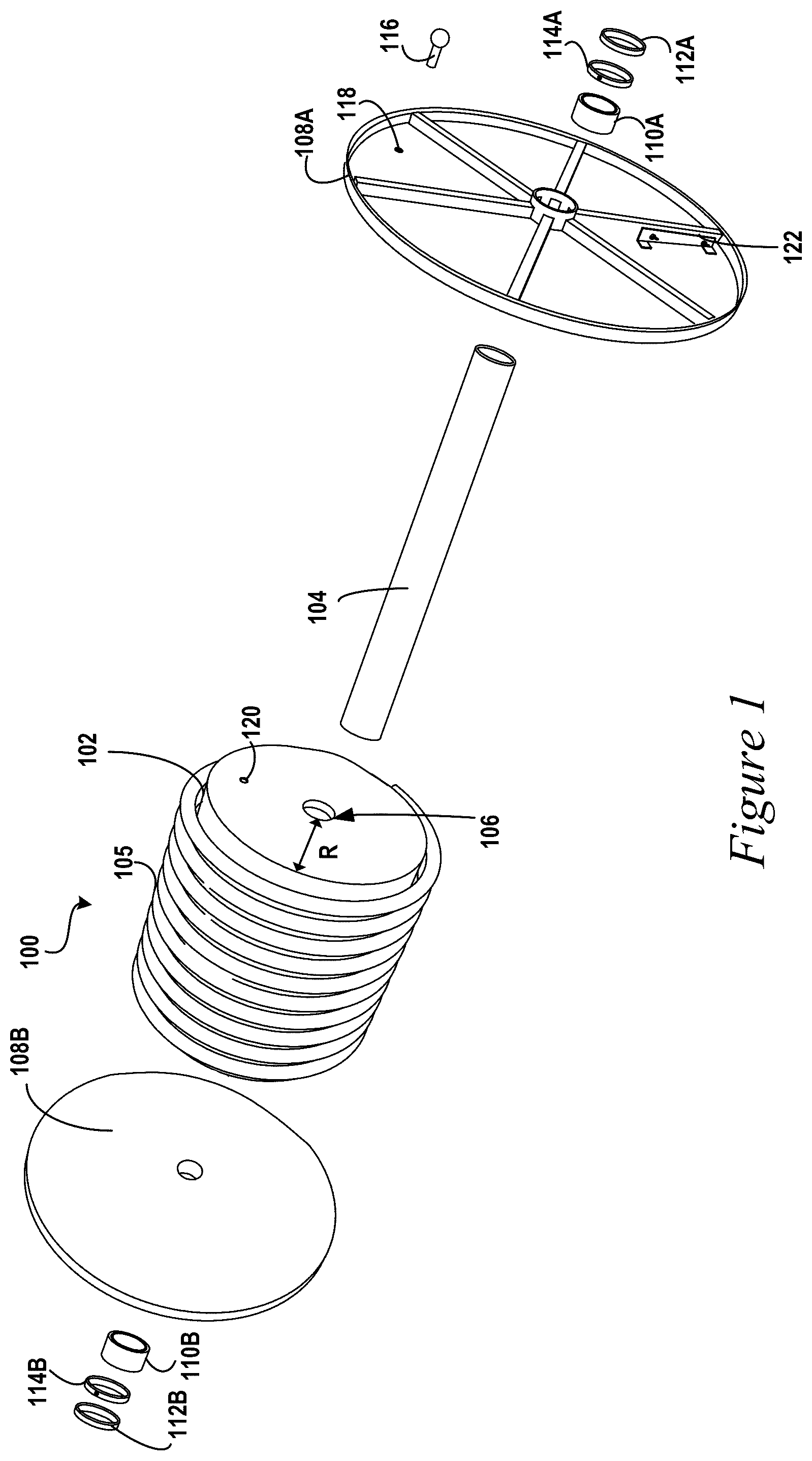 Patent US12297070 — Rotatable cable reel — Figure 1
