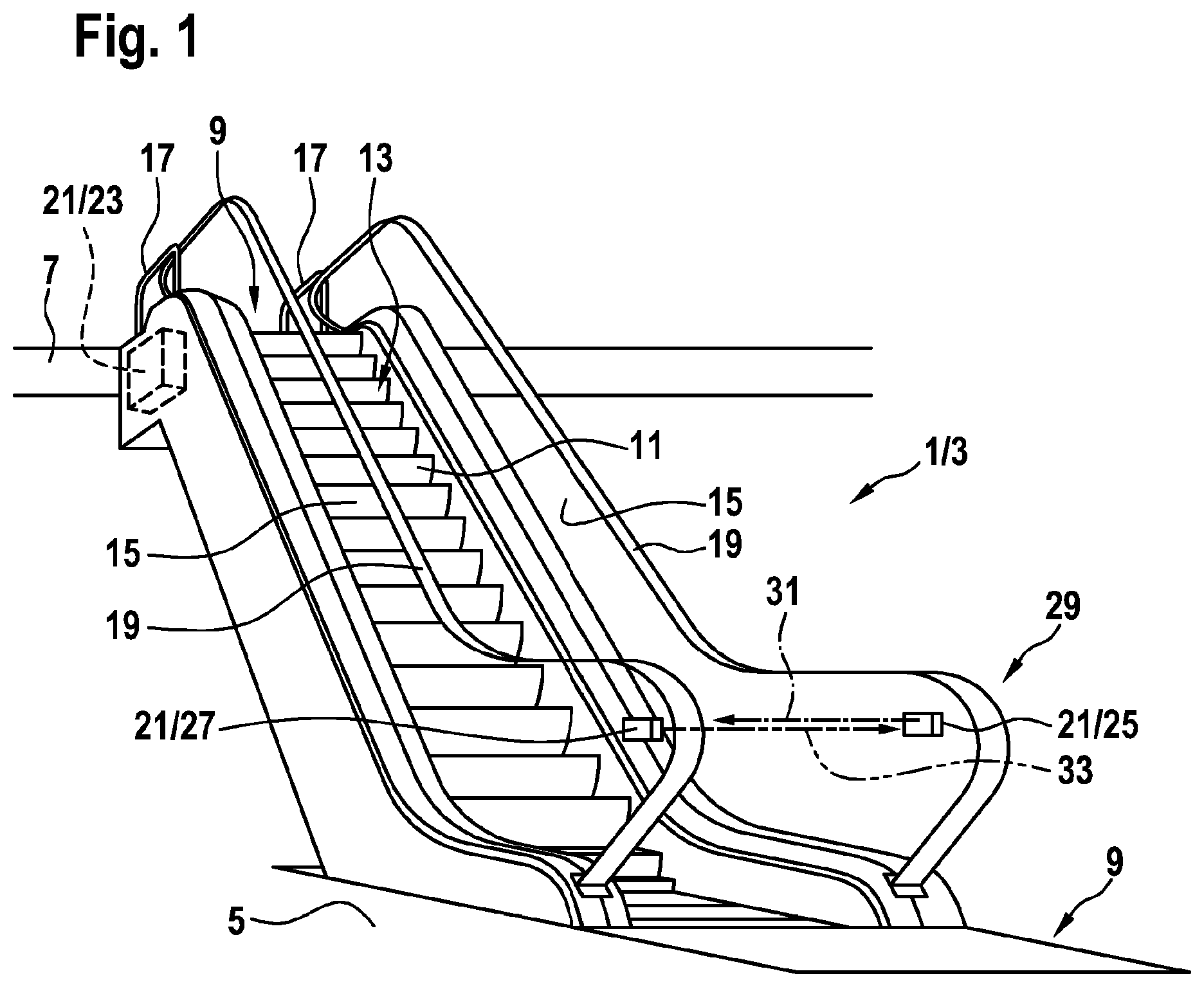 Patent US12297075 — Registration of users of a passenger transport system — Figure 1