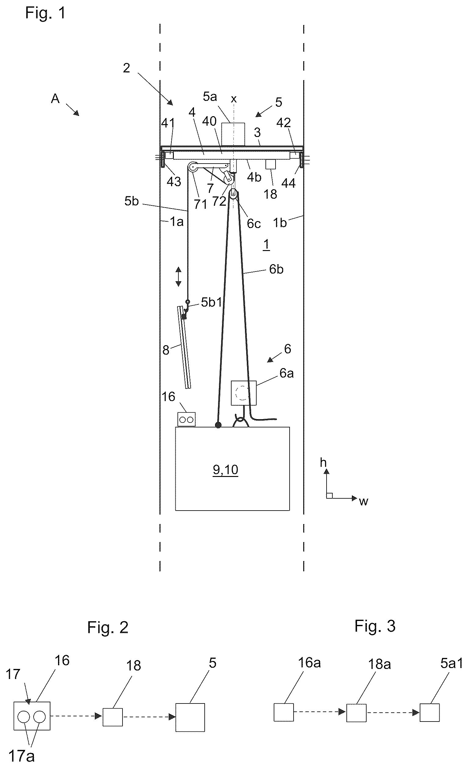 Patent US12297077 — Construction arrangement of an elevator — Figure 1