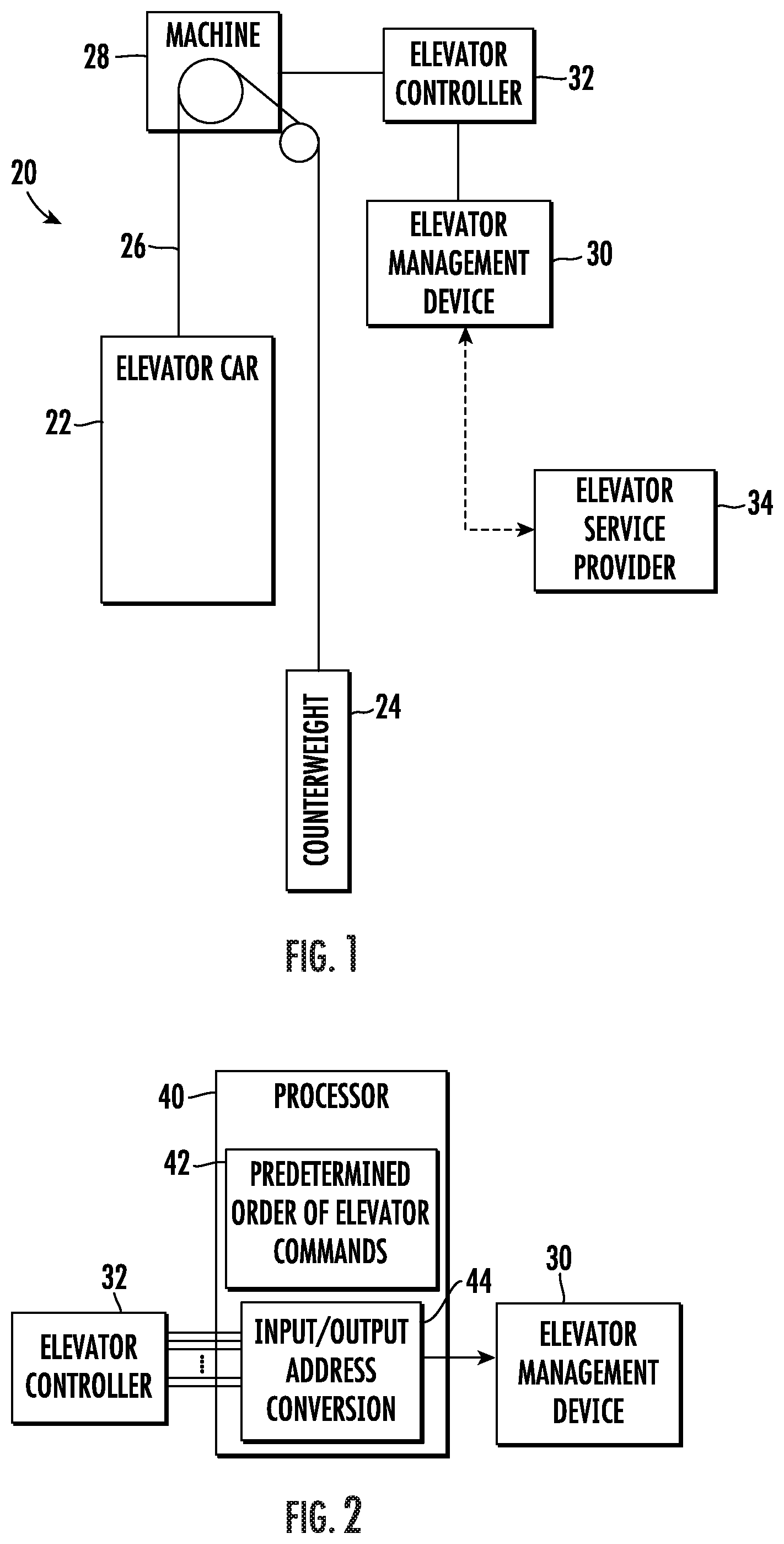 Patent US12297081 Figure 1 – Method and system for configuring an elevator management device