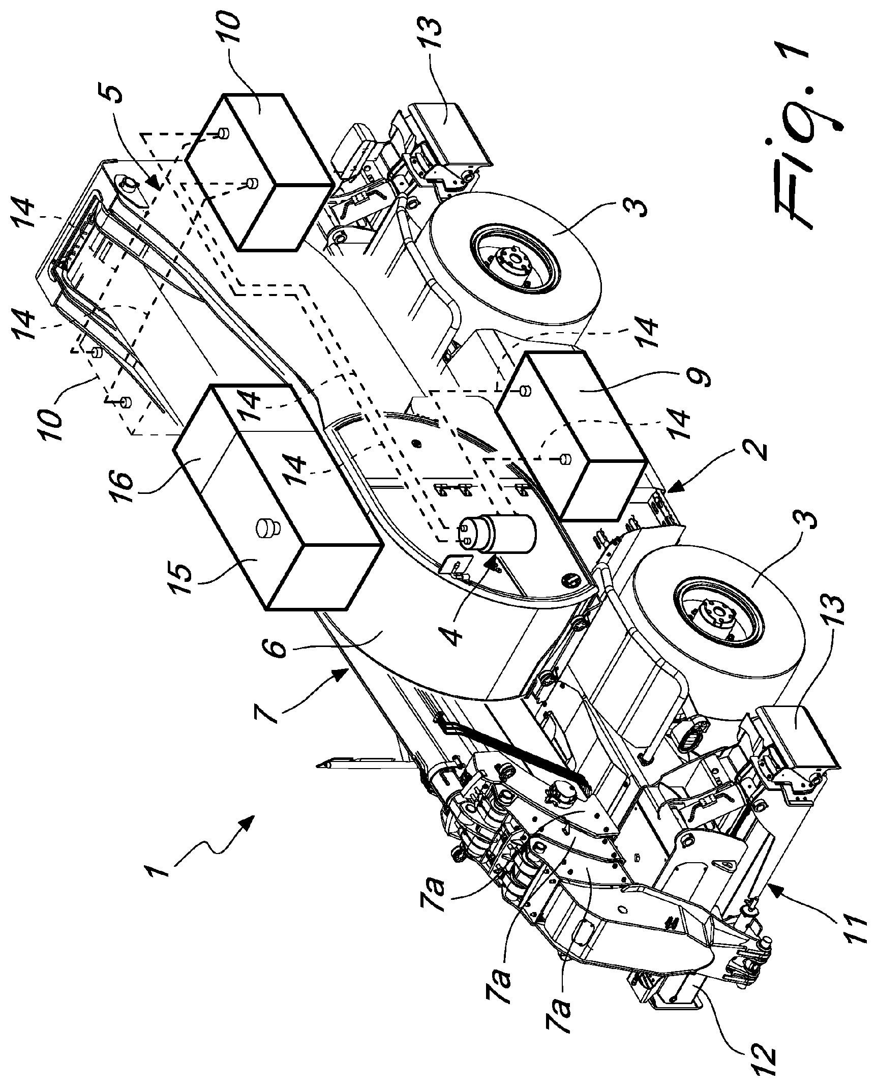 Patent US12297090 — Rotary telescopic boom lift — Figure 1