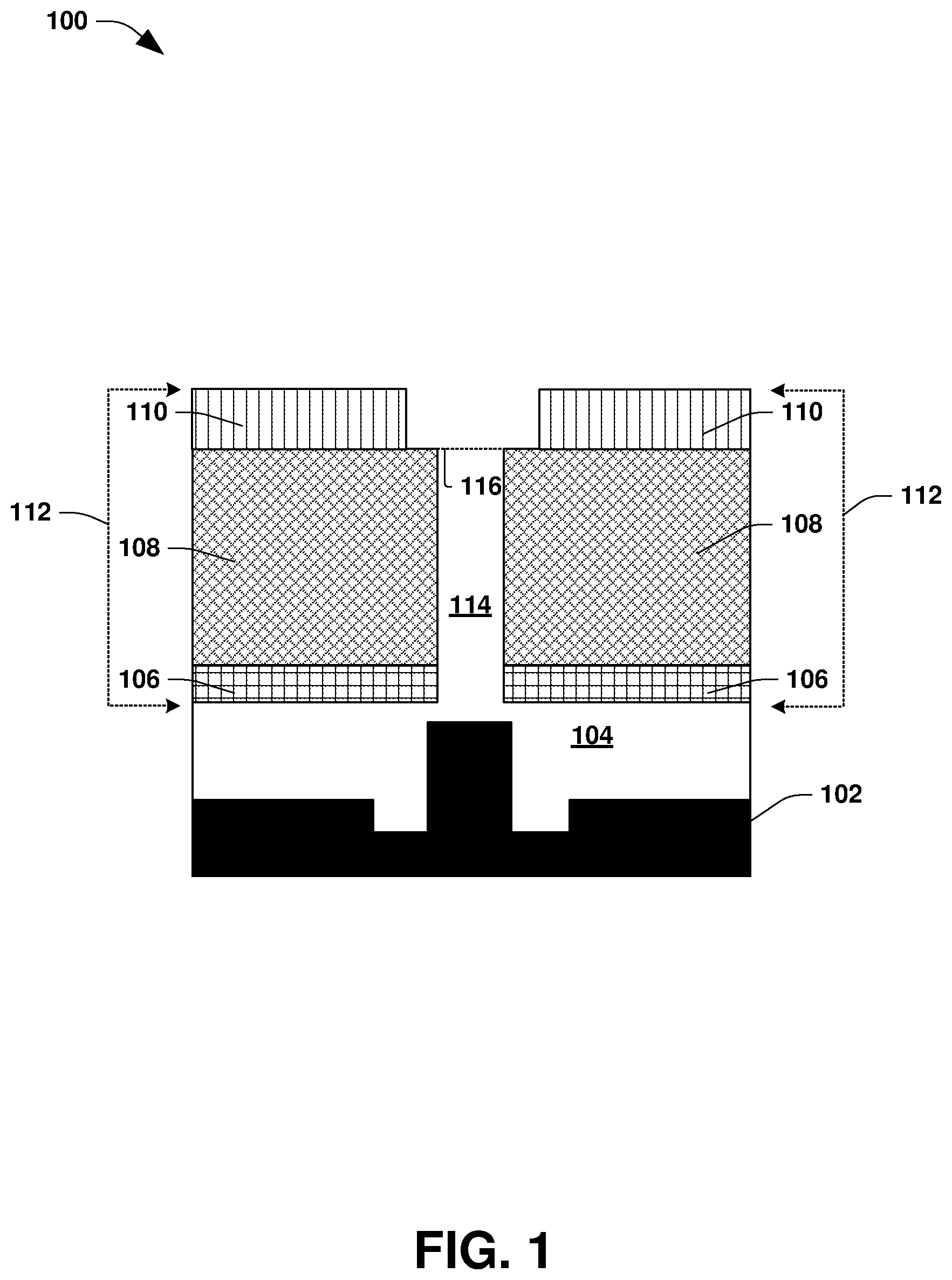 Patent US12297104 — Semiconductor structure and formation thereof — Figure 1