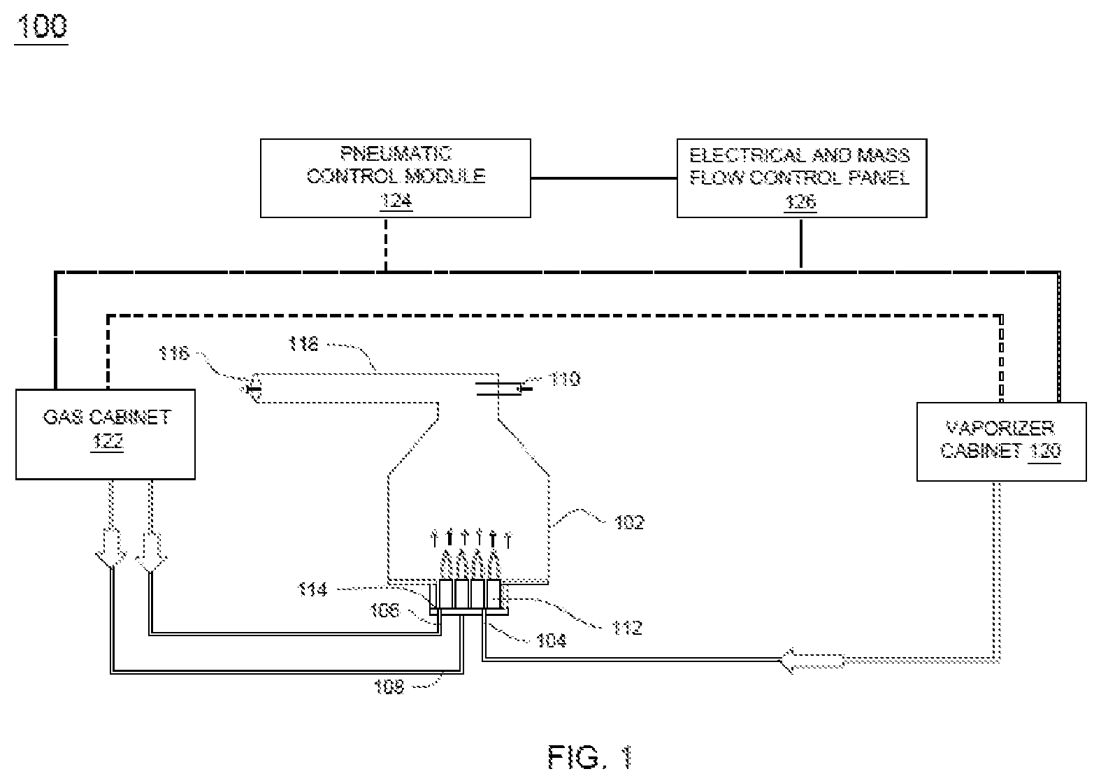 Patent US12297116 — System for manufacturing fumed silica particles — Figure 1