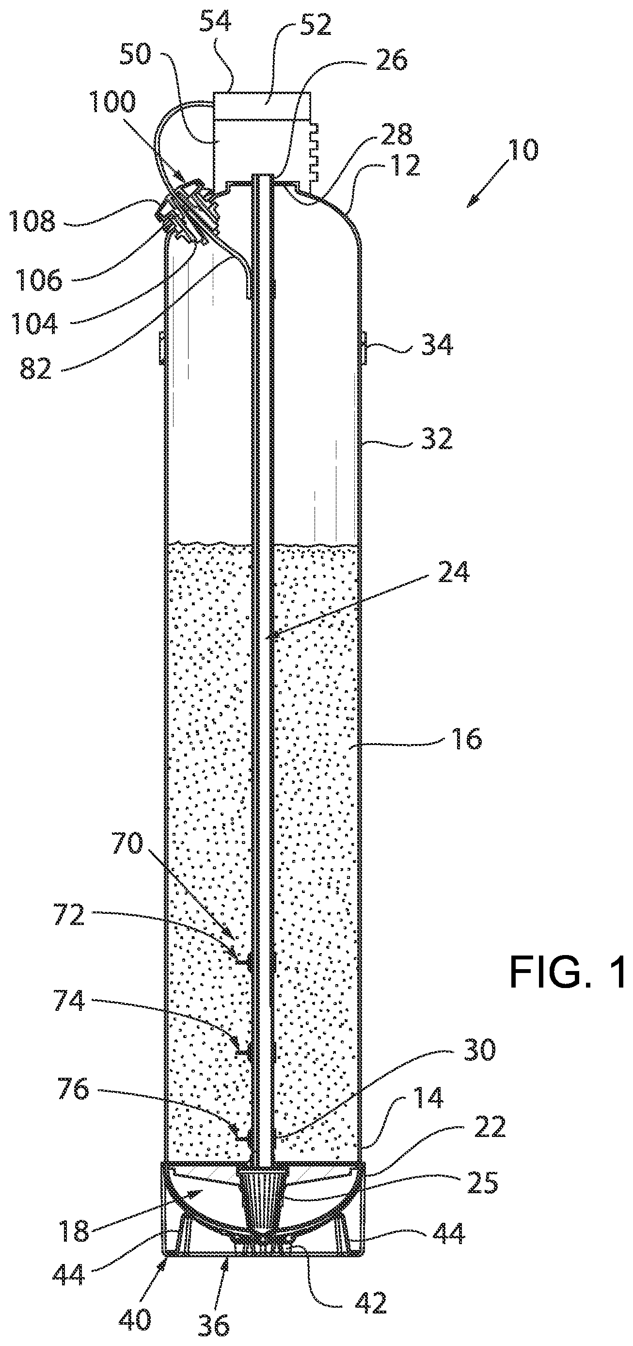 Patent US12297129 — Water treatment tank with conductivity monitor — Figure 1