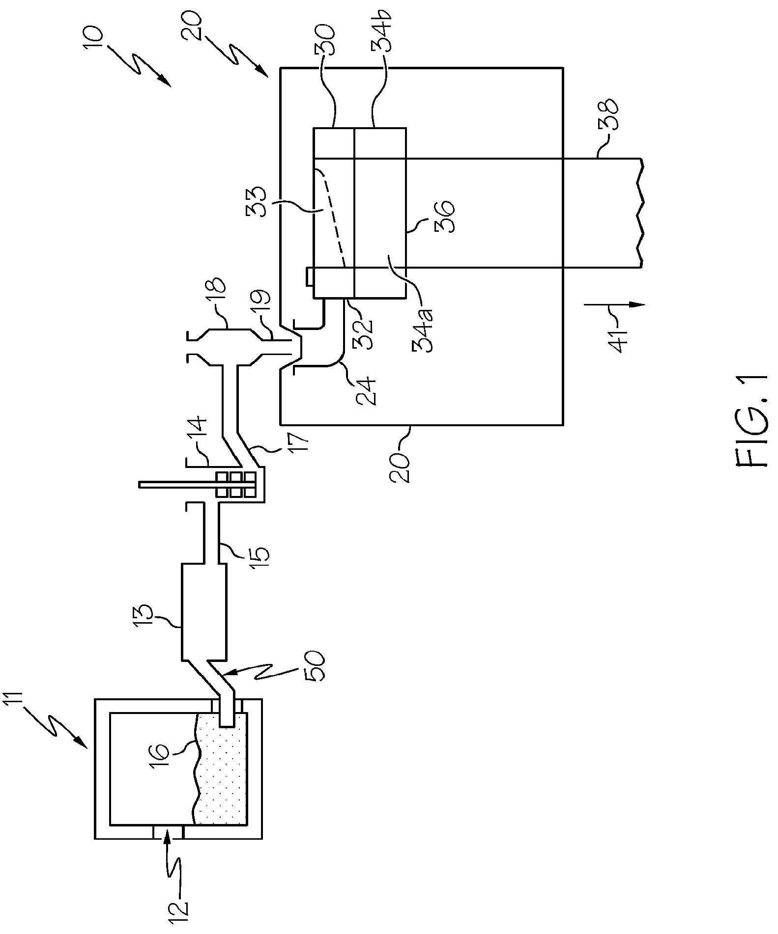 Patent US12297138 — Modular molten glass delivery apparatus — Figure 1