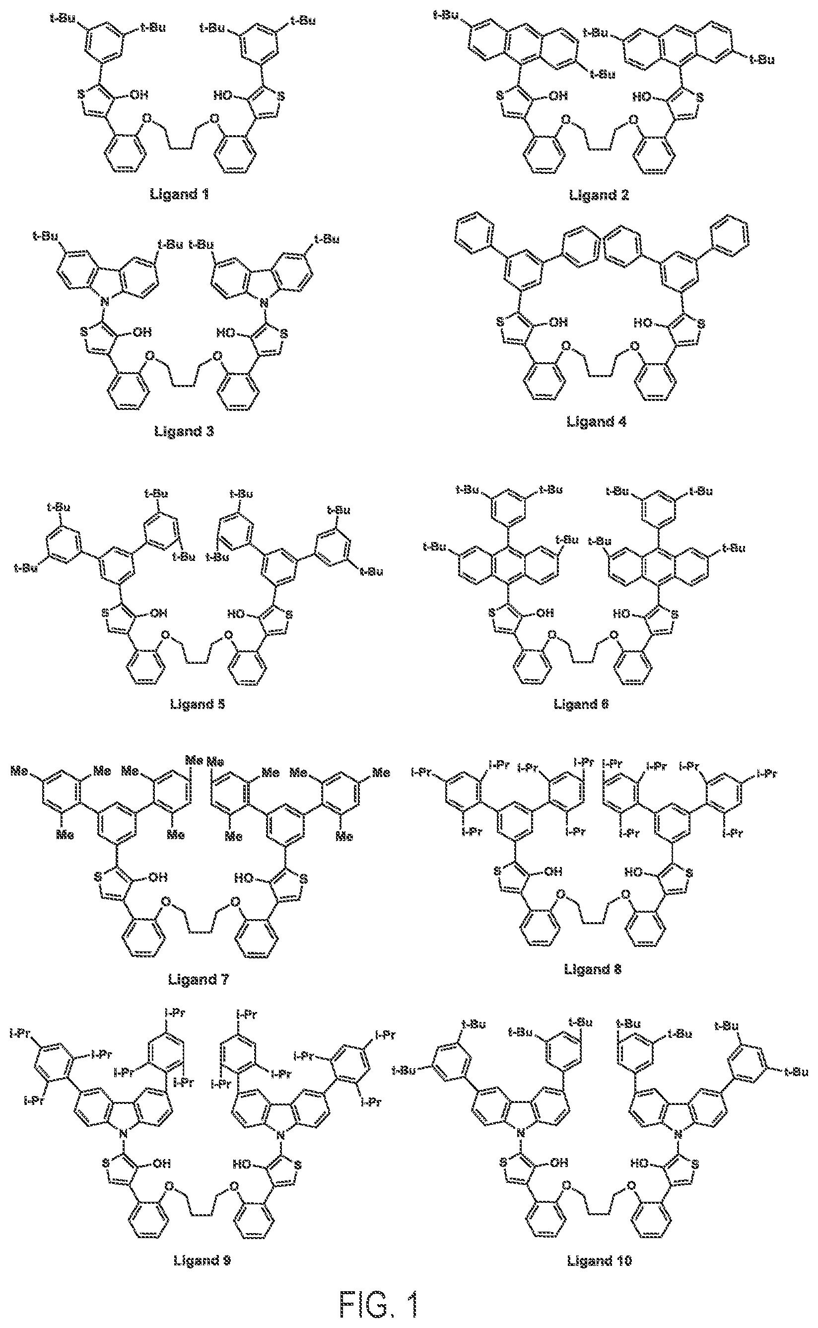 Patent US12297311 — Biaryl hydroxythiophene group IV transition metal polymerization with chain transfer capability — Figure 1