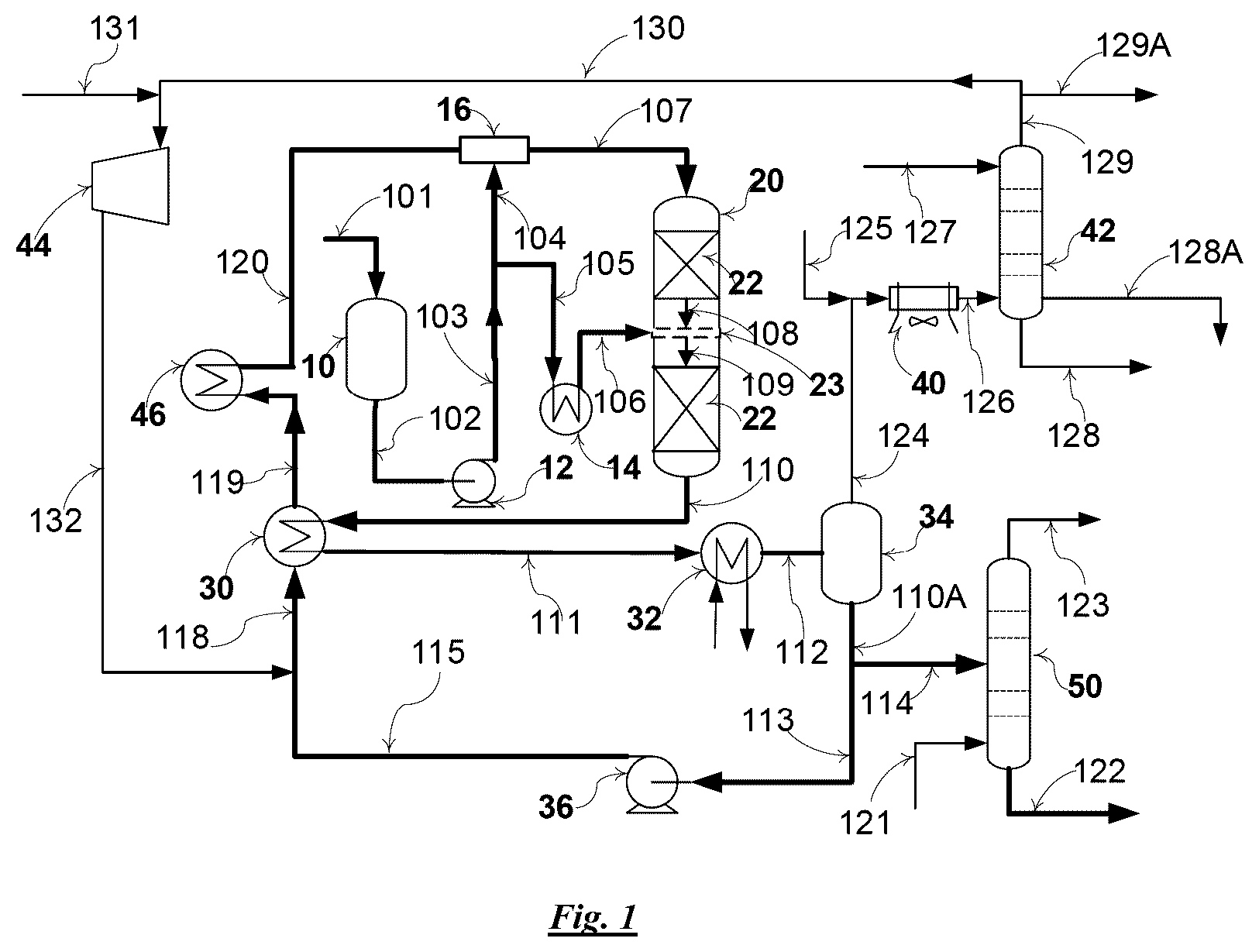 Patent US12297391 — Method of providing a bio-oil to a hydrodeoxygenation reactor — Figure 1