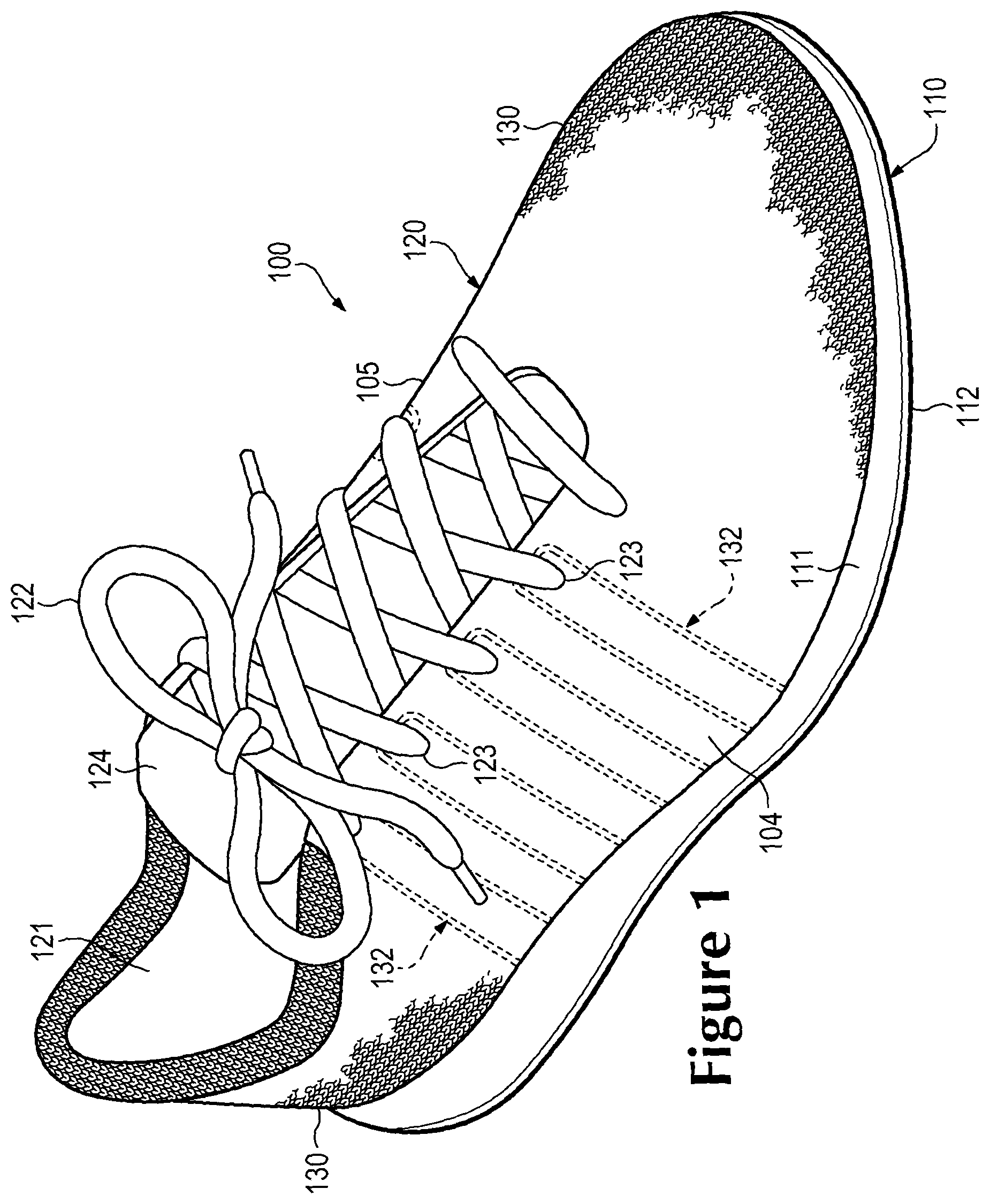 Patent US12297569 — Knitted component and method of manufacturing the same — Figure 1