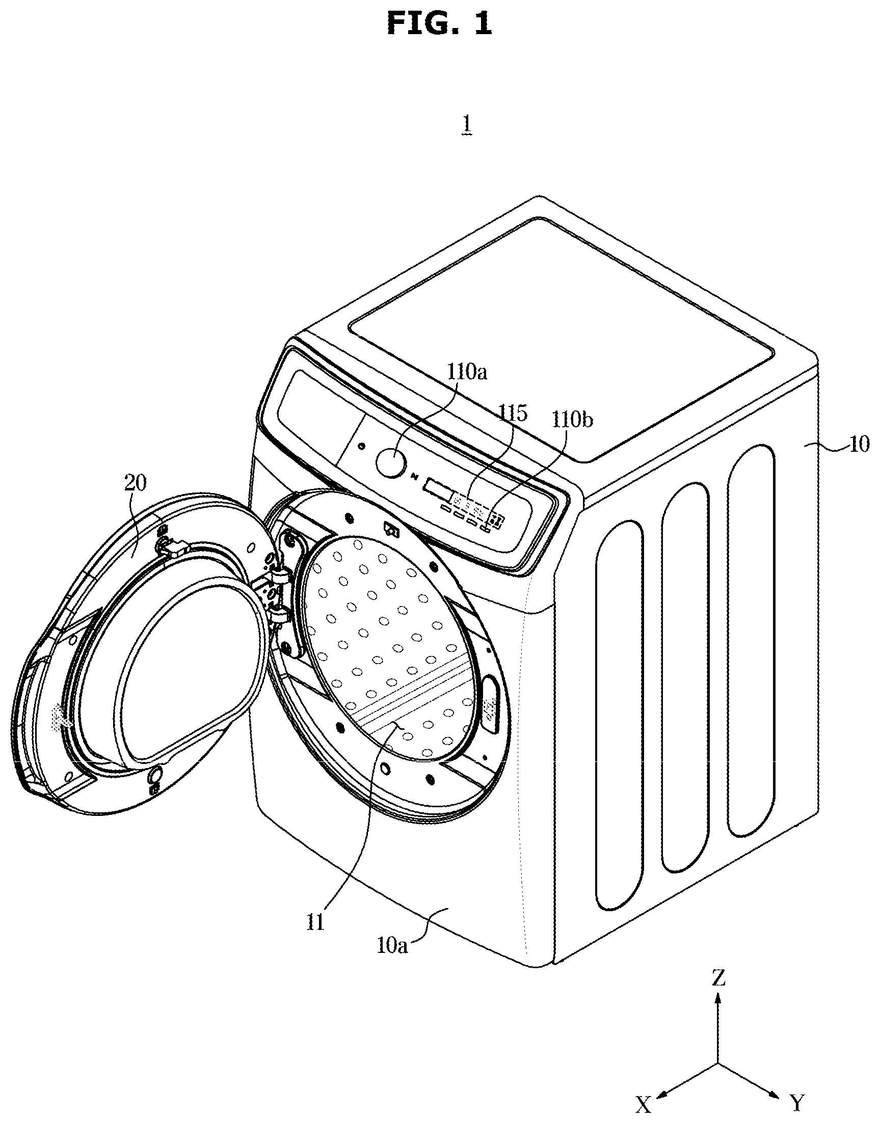 Patent US12297581 — Washing machine and method of controlling the same — Figure 1