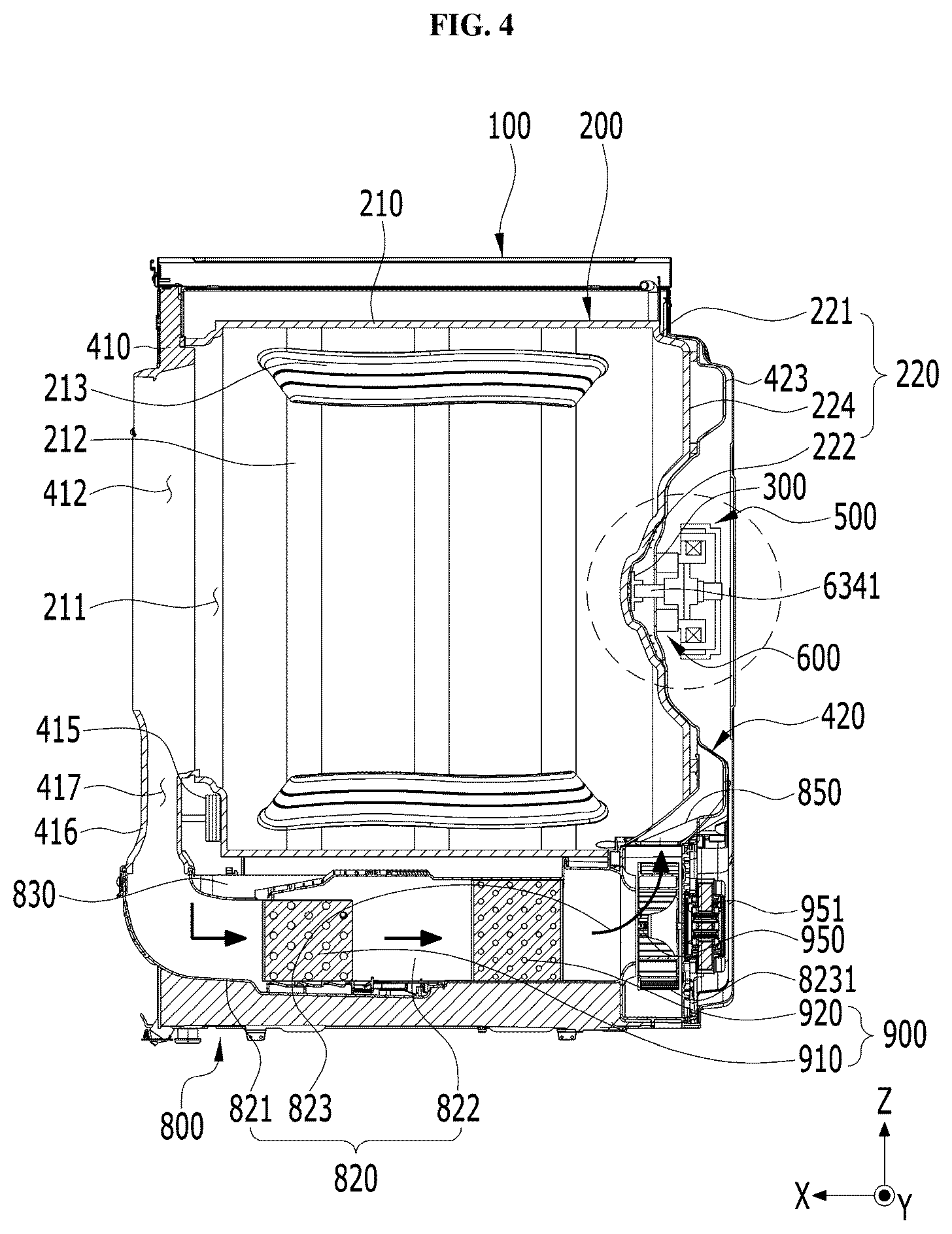 Patent US12297585 Figure 5 – Laundry treating apparatus