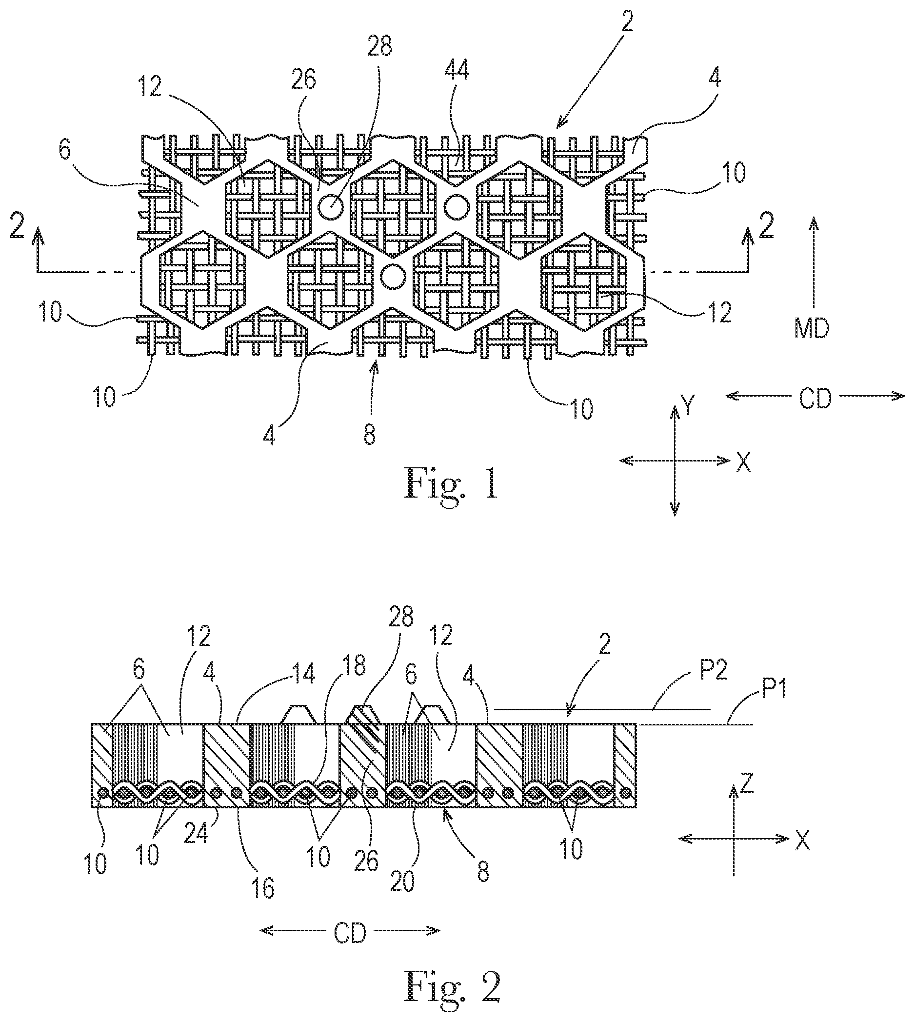 Patent US12297596 — Mask and papermaking belt made therefrom — Figure 1