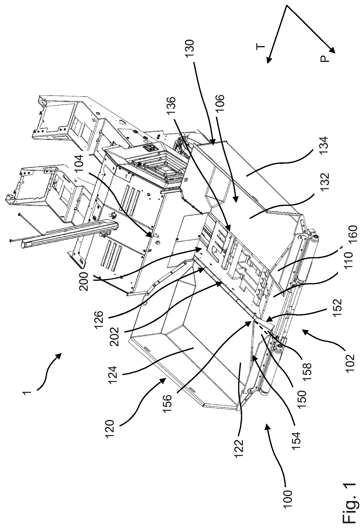 Patent US12297607 Figure 1 – Paver having a hopper