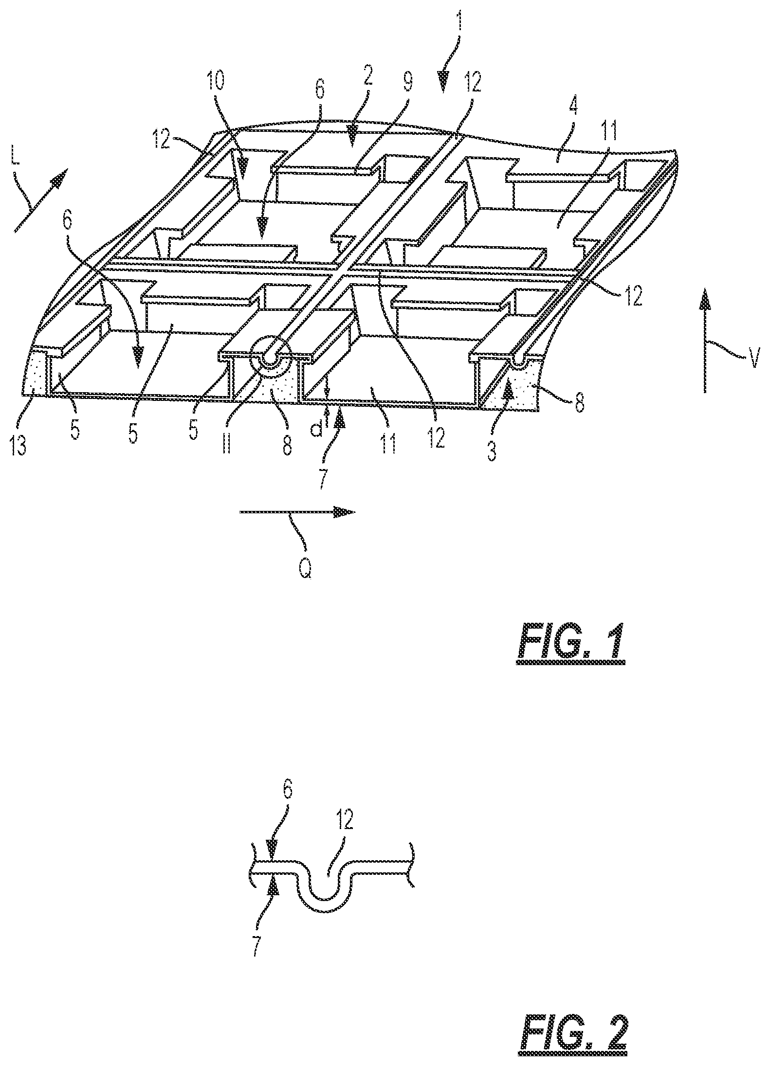 Patent US12297651 — Uncoupling mat with heating elements — Figure 1