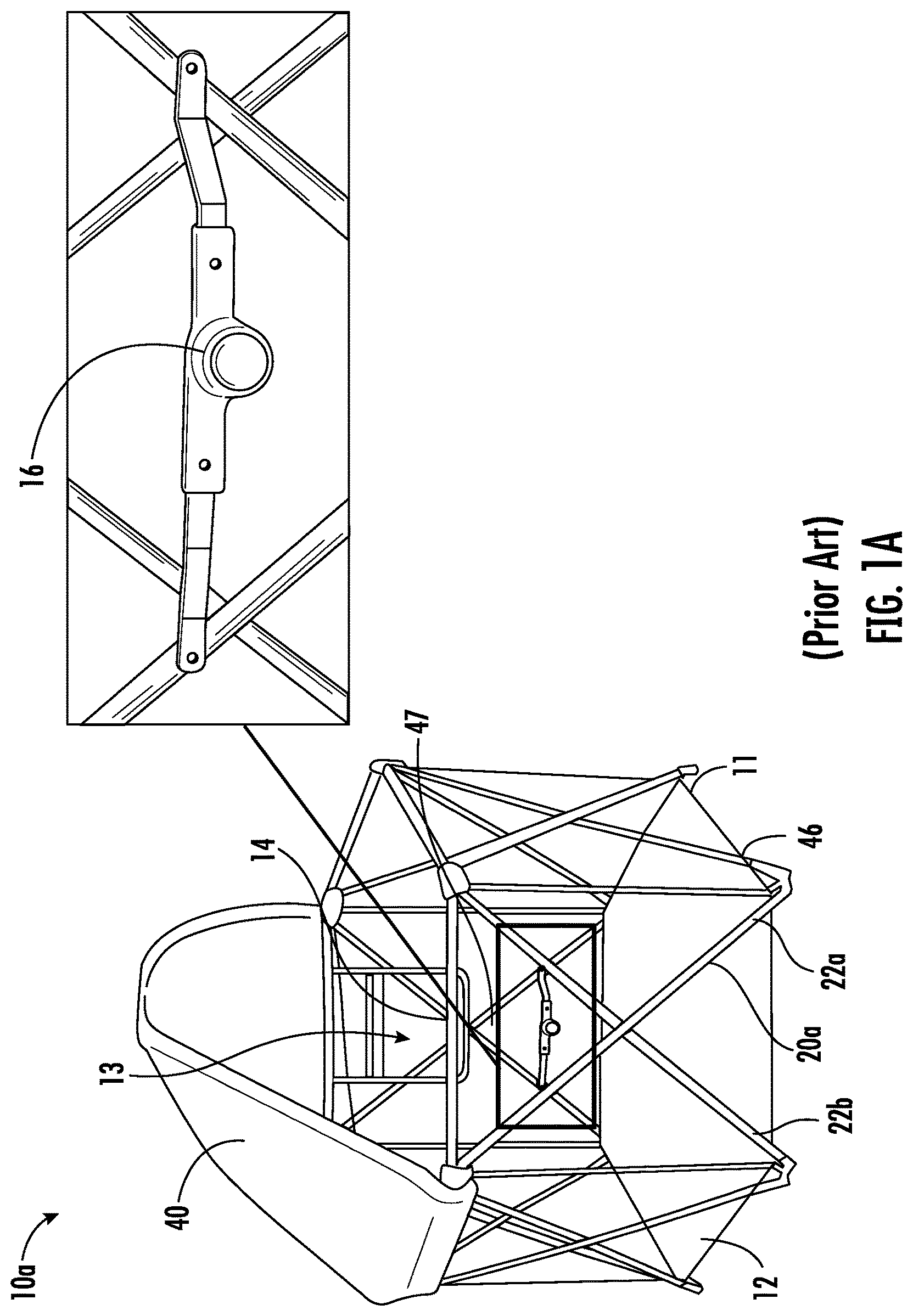 Patent US12297656 — Foldable playard having X-frame assemblies, oval-shaped leg assemblies, and canopy cover — Figure 1